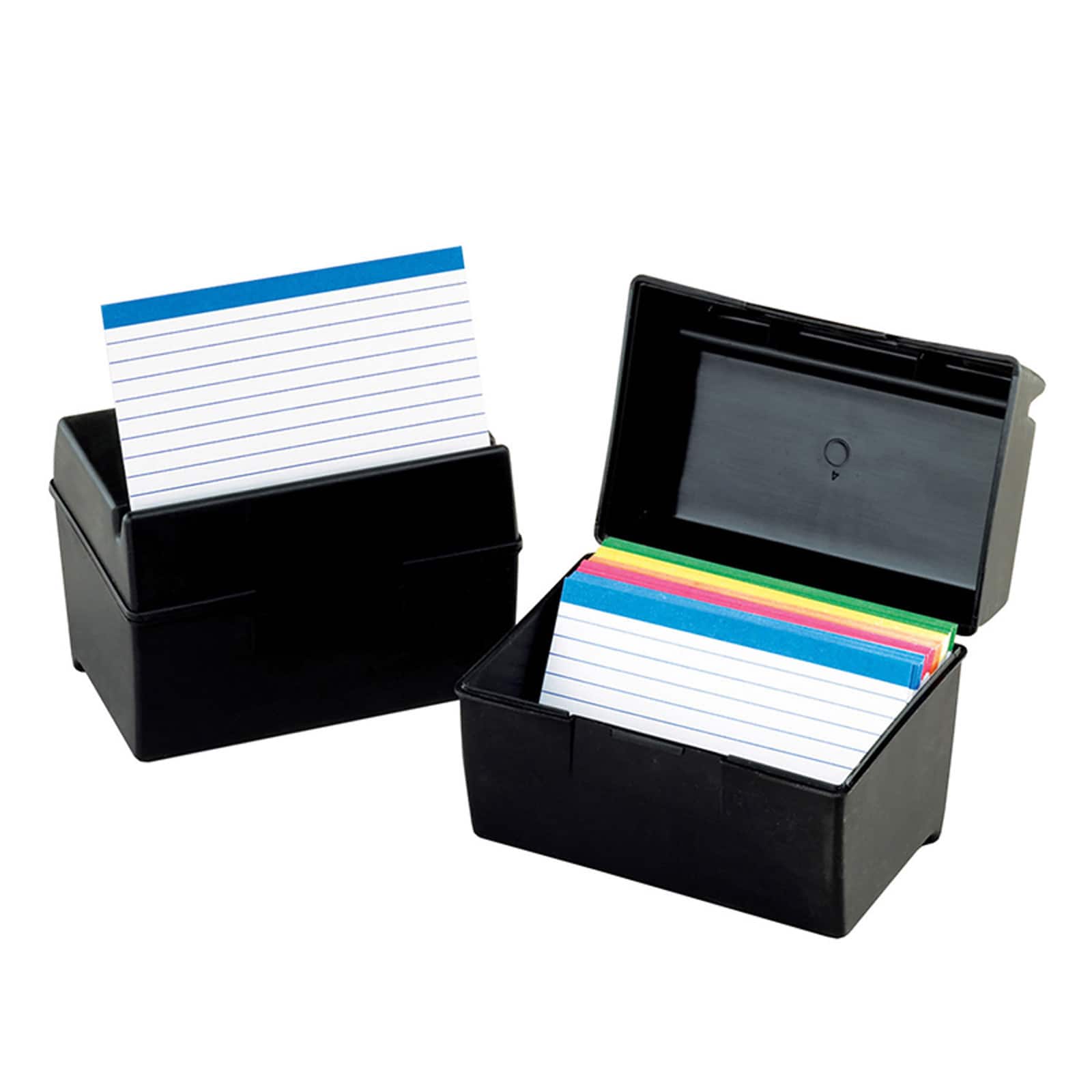 Oxford Plastic Index Card Box, 6ct.