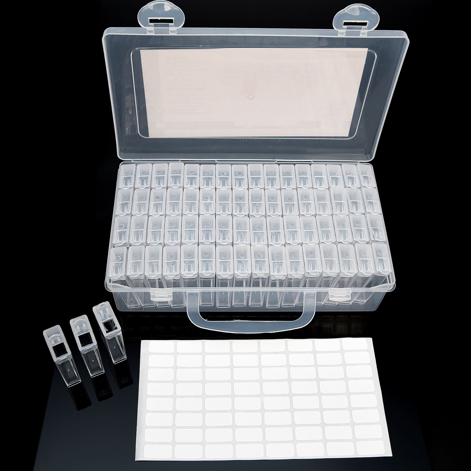 The Beadsmith&#xAE; Plastic Box with Flip Boxes and Labels