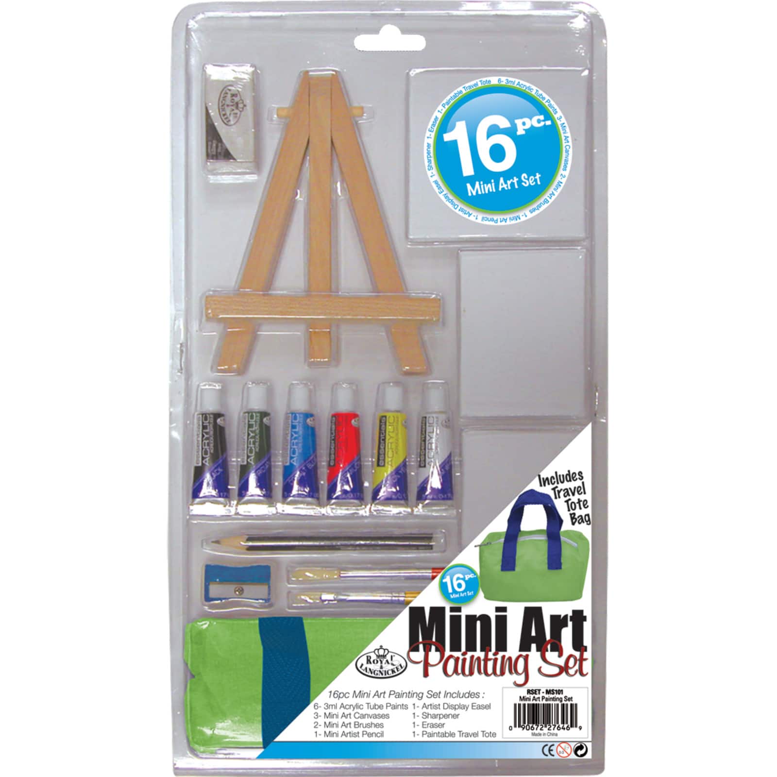 Mini Cavas And Easel Paint Set Art Studio Mini Painting Arts and Crafts  Miniature Paint Brush and Paints Included