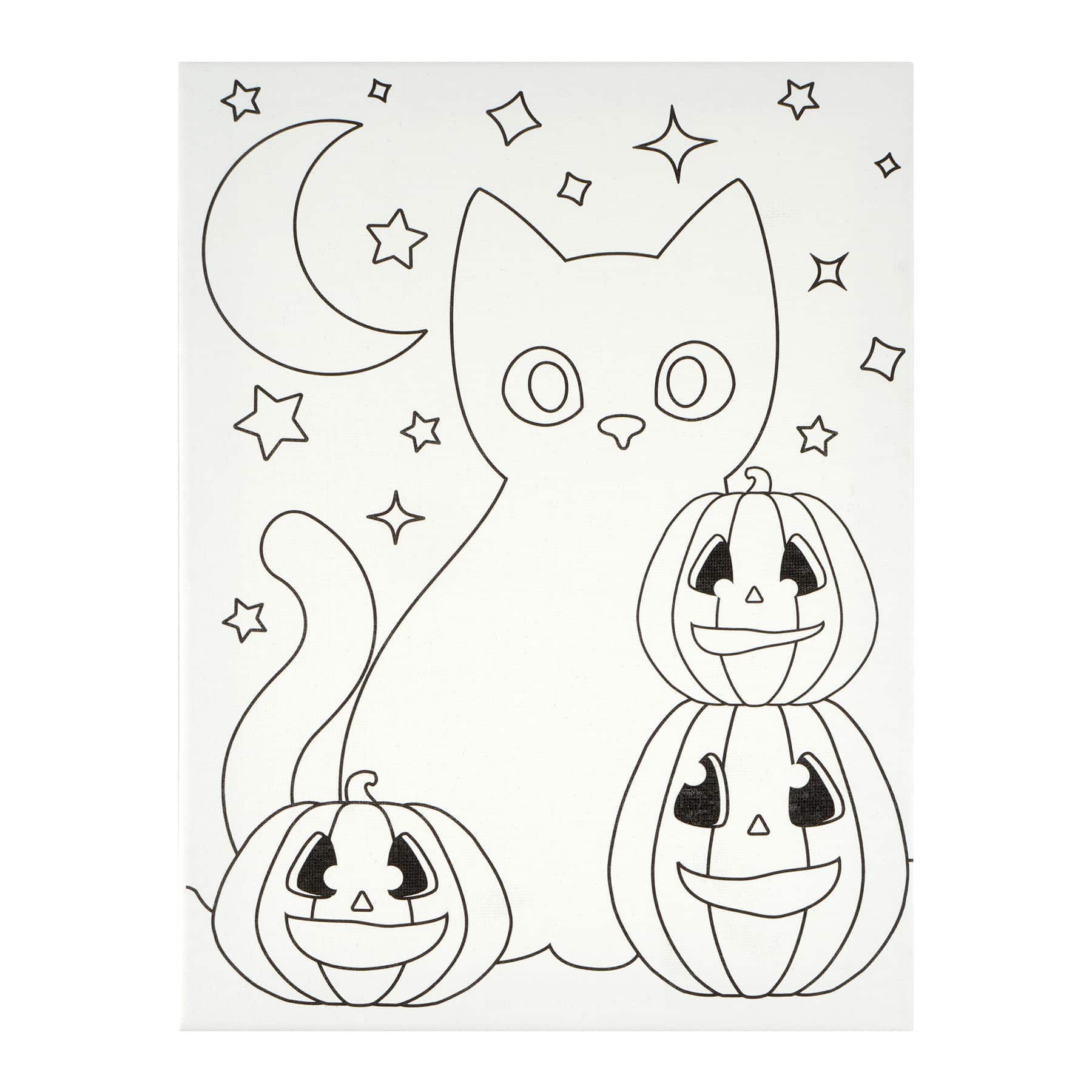 Cat &#x26; Jack-o&#x27;-Lanterns Canvas Painting Kit by Creatology&#x2122;