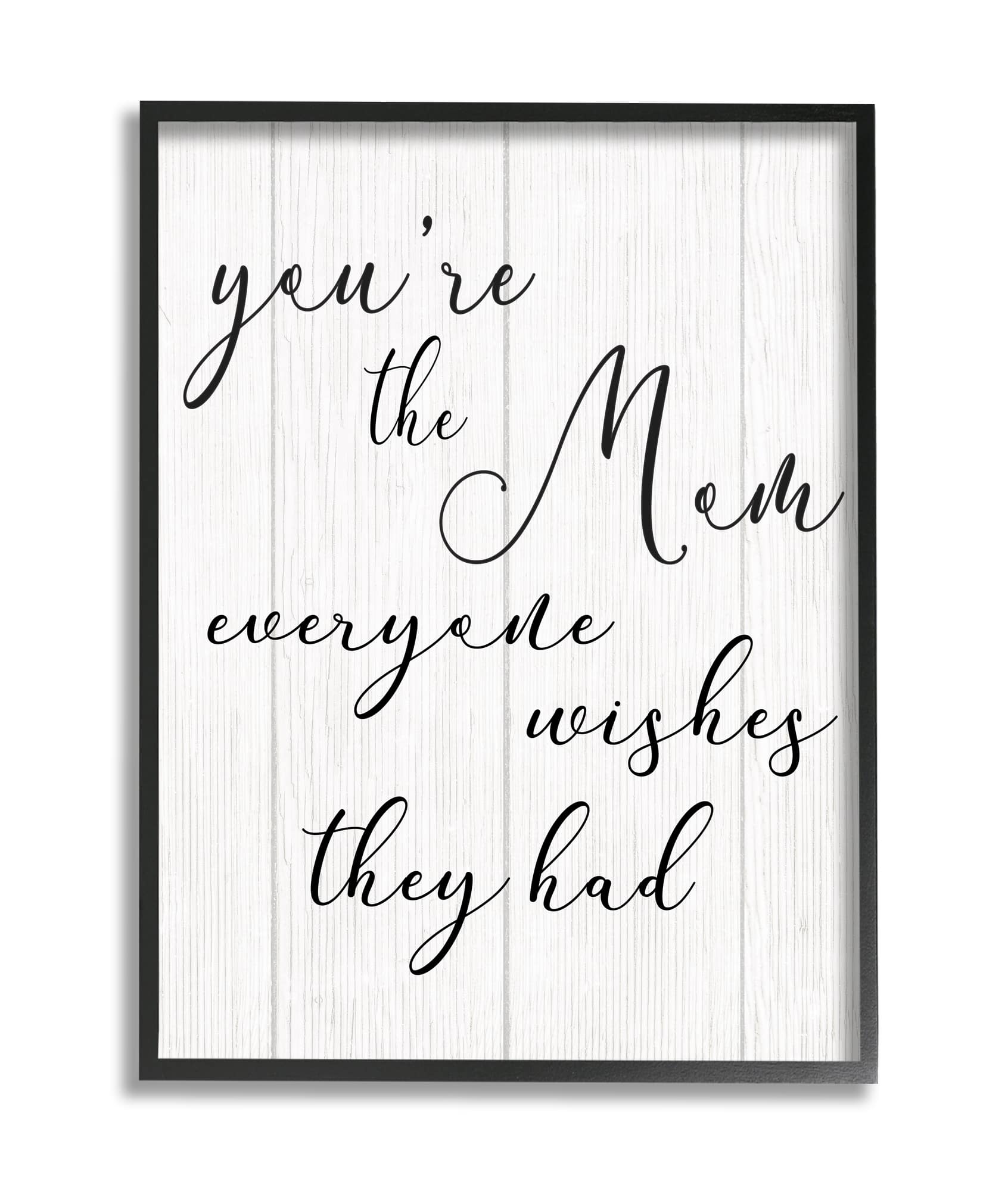Stupell Industries You're the Mom Phrase Motivational Family Appreciation in Frame Wall Art