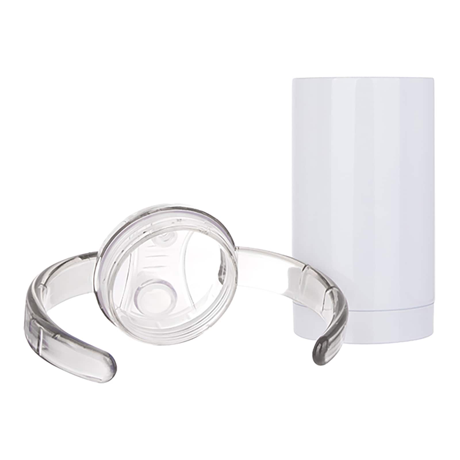 Craft Express 2ct. 13oz. White Sippy Cup with Spout Stainless Steel Set