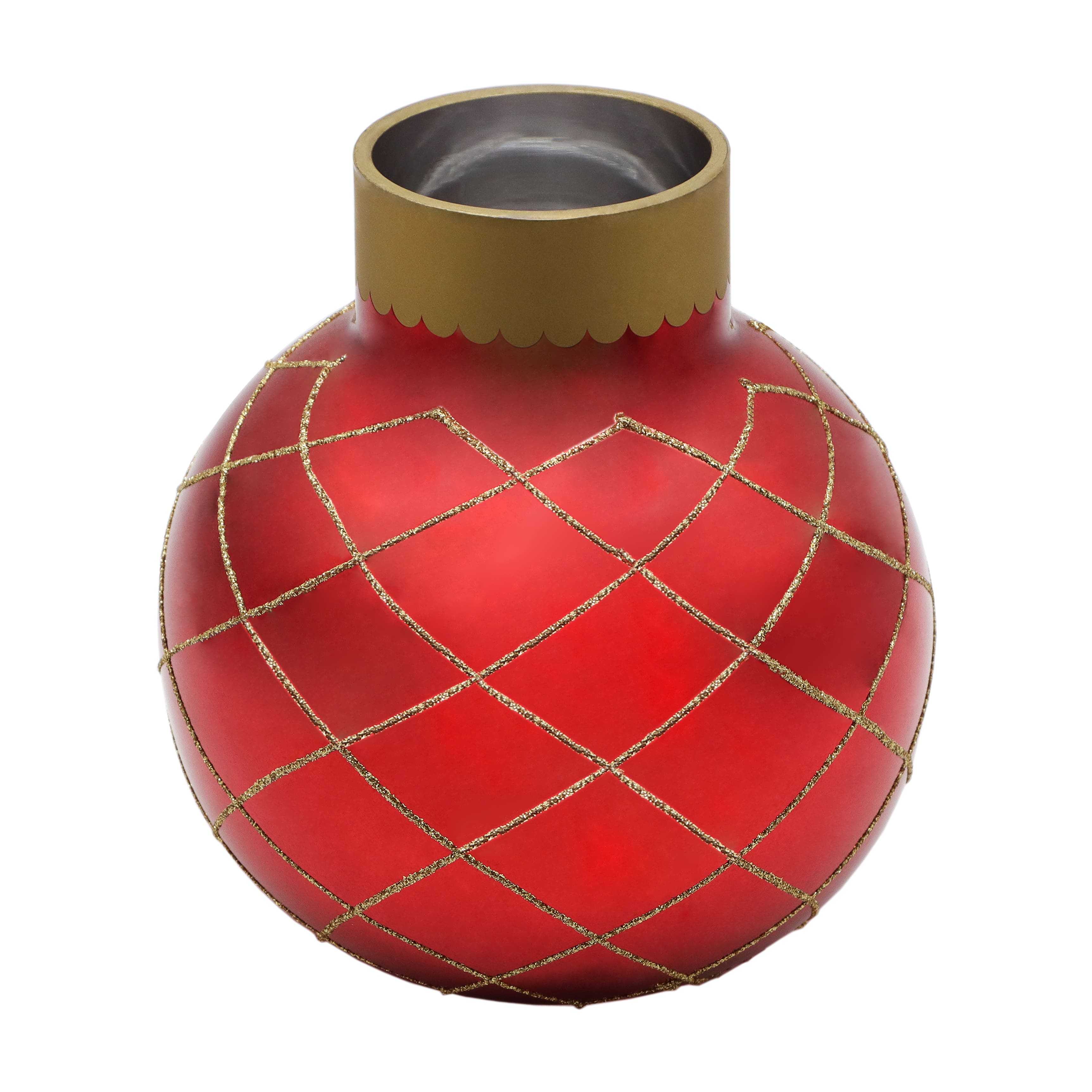 6&#x22; Red Glass Ornament Container by Ashland&#xAE;