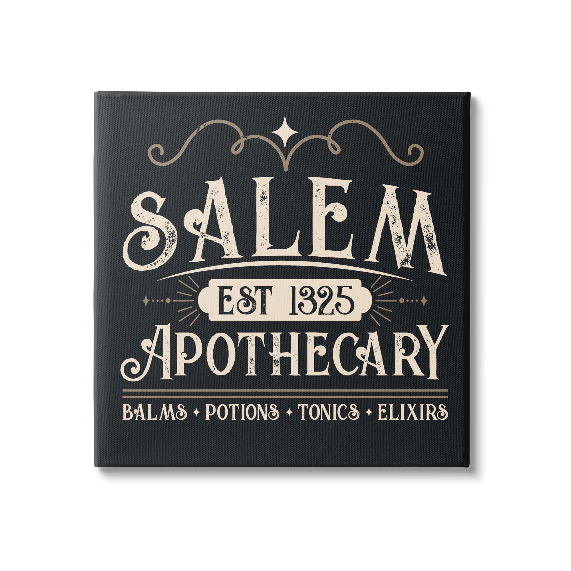 Stupell Industries Salem Apothecary Vintage Witch Sign Square Canvas Wall Art