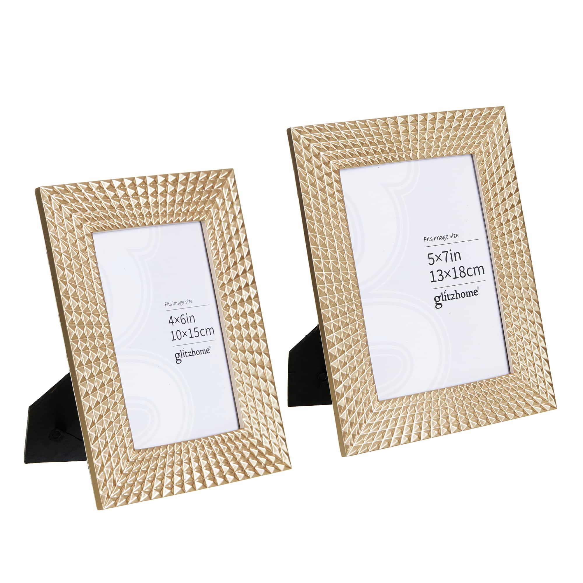 Glitzhome® Modern Gold Tabletop Picture Frame Set