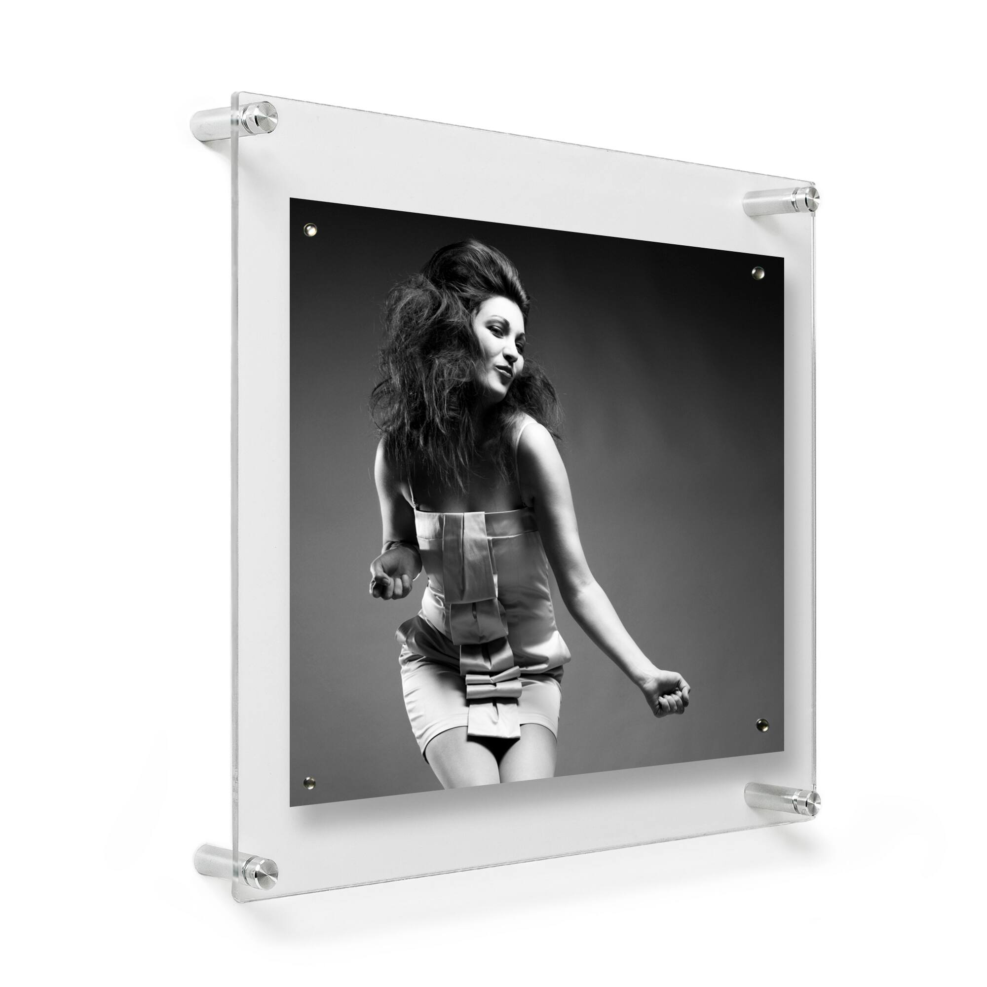 Wexel Art Easy Change Acrylic Floating Frame with Silver Hardware