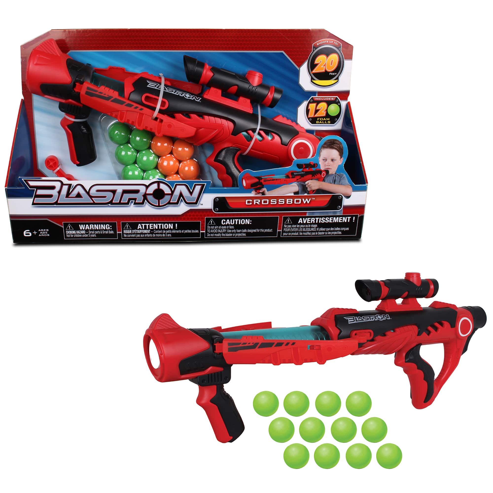 NKOK Blastron&#x2122; CannonBall Blaster: Red Crossbow