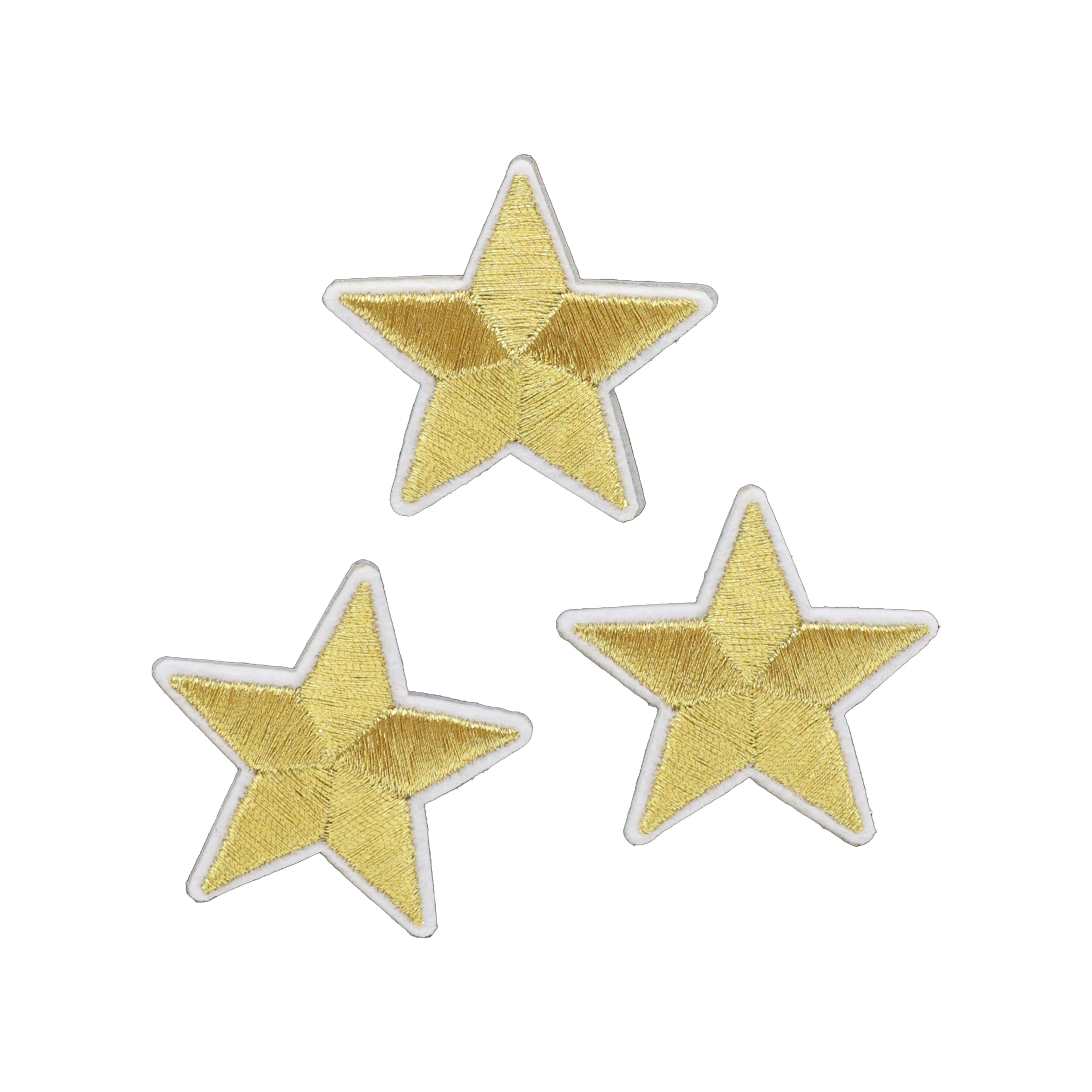 Gold Star Iron On Patches, 3ct. by Make Market&#xAE;