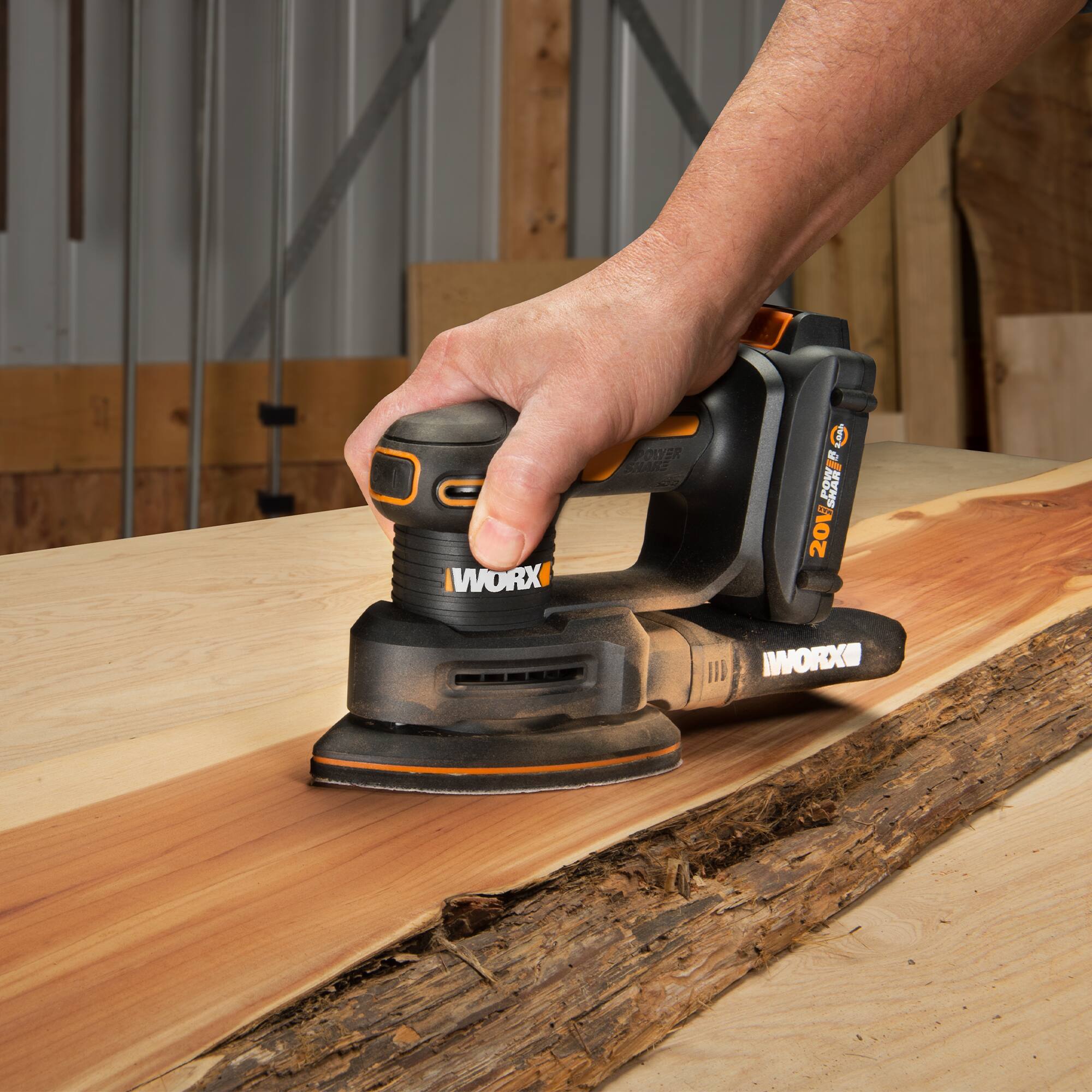 Worx® Power Share 20V Cordless Detail Sander with Finger Sanding