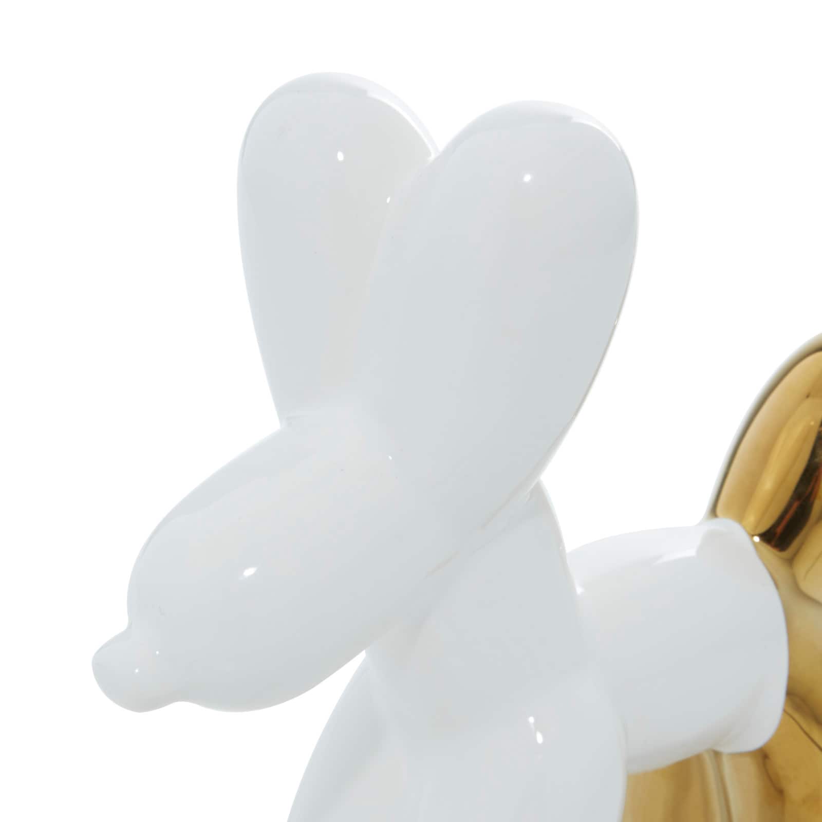CosmoLiving by Cosmopolitan Gold Ceramic Glam Sculpture, Dog 7" x 7" x 3"