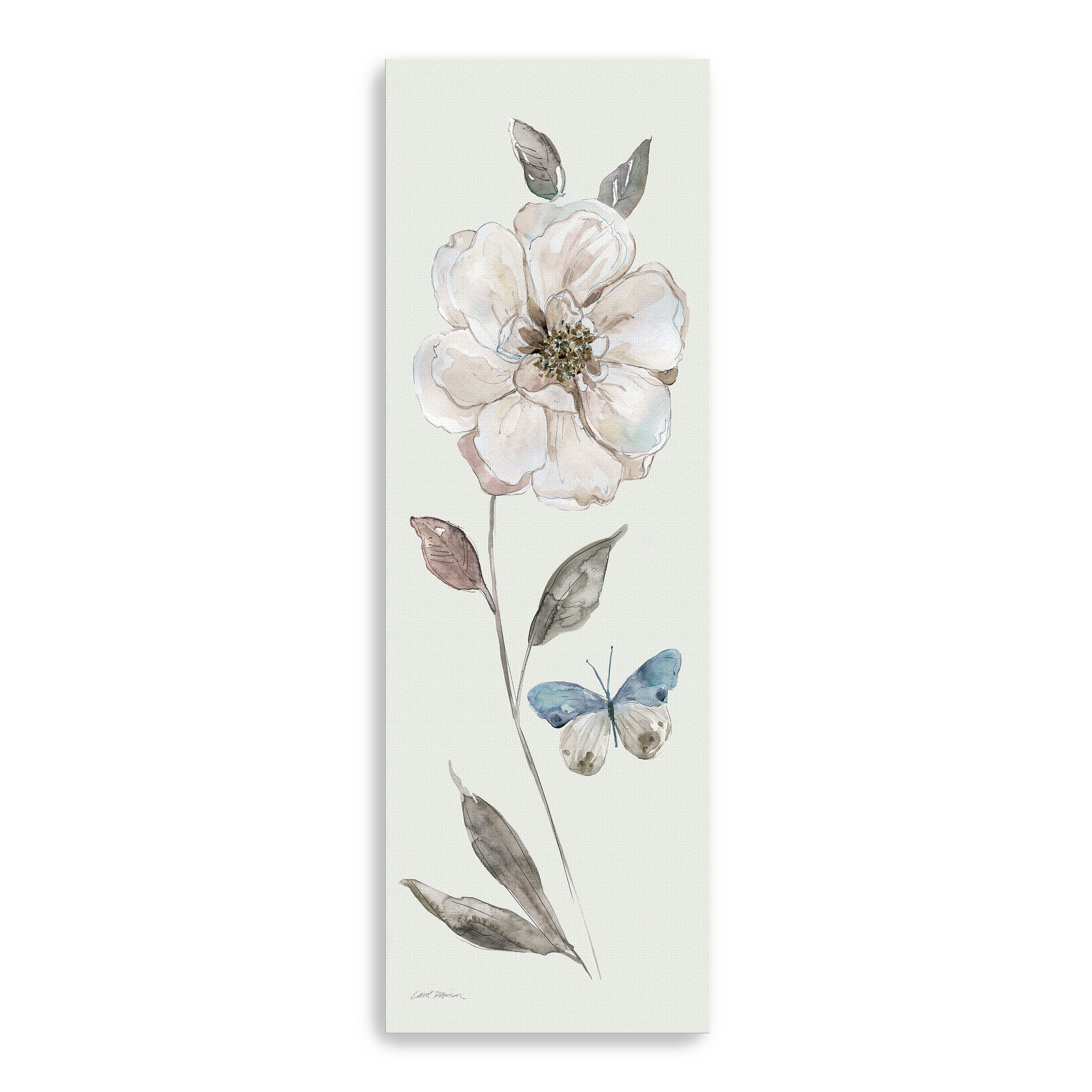 Frosted White Rose Canvas Giclee