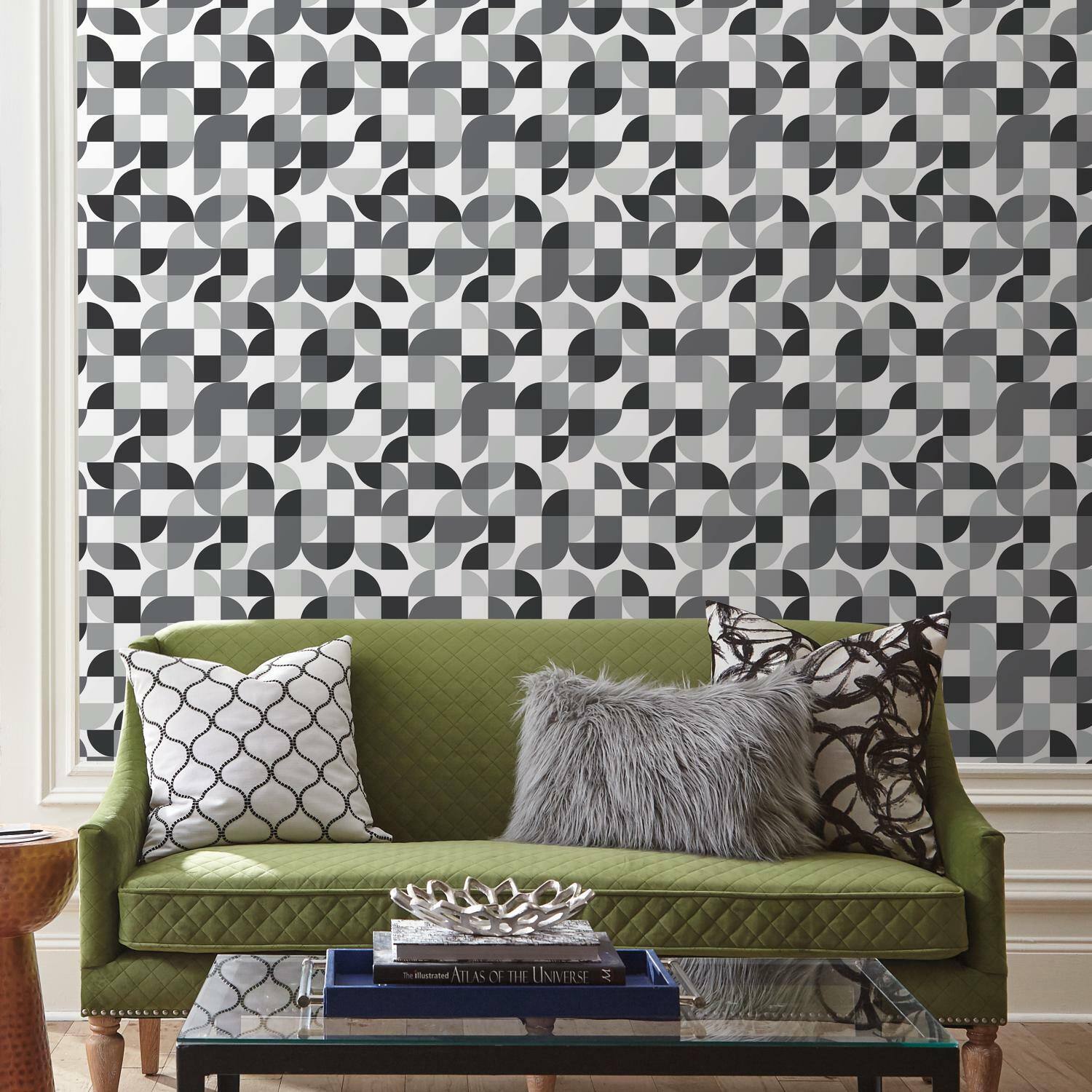 RoomMates Mid-Century Geometric Peel & Stick Wallpaper