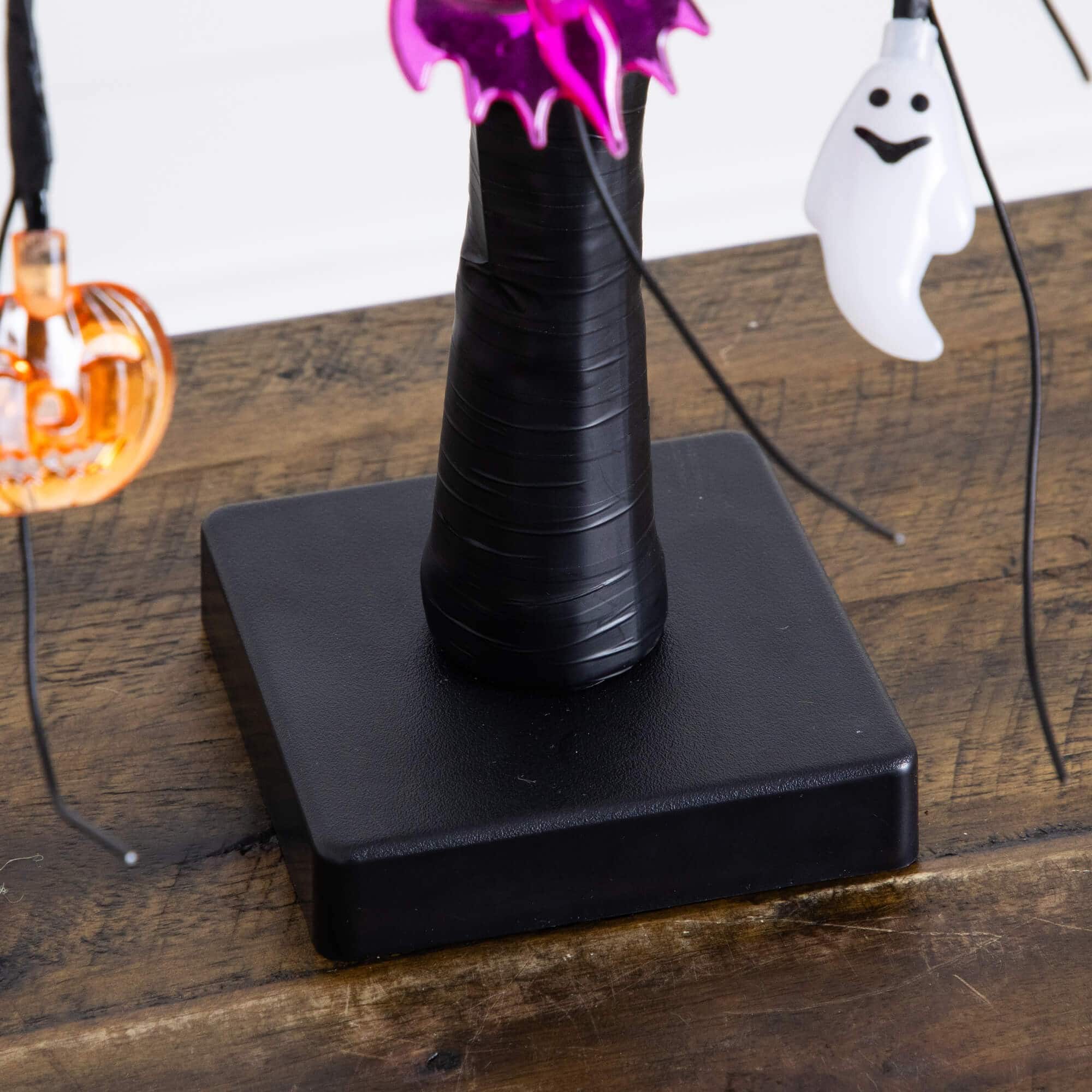 2ft. Pre-Lit Artificial Halloween Eyeballs, Ghosts, Bats &#x26; Pumpkins 24 LED Lighted Ornament Tree