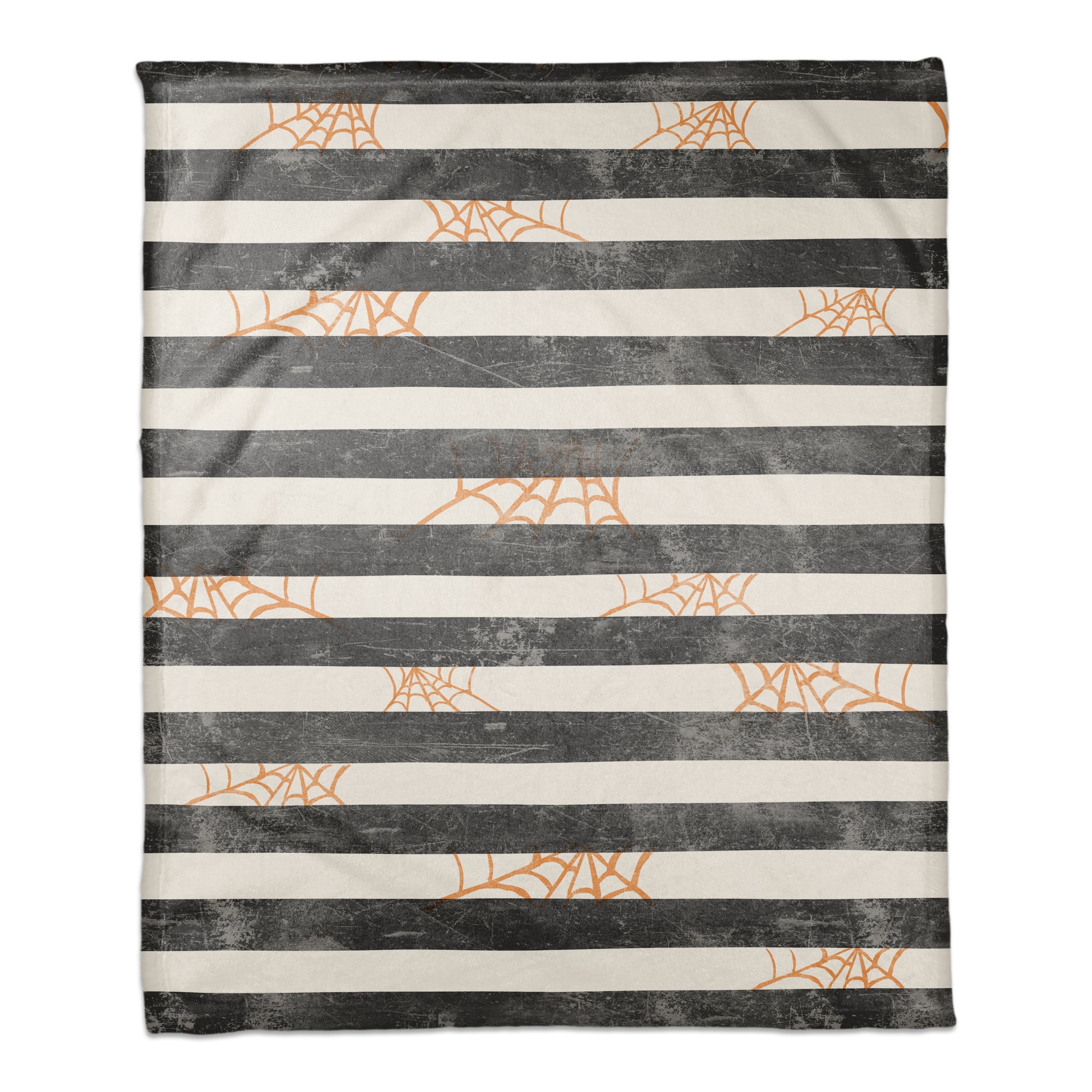 Spiderwebs & Stripes Fleece Throw