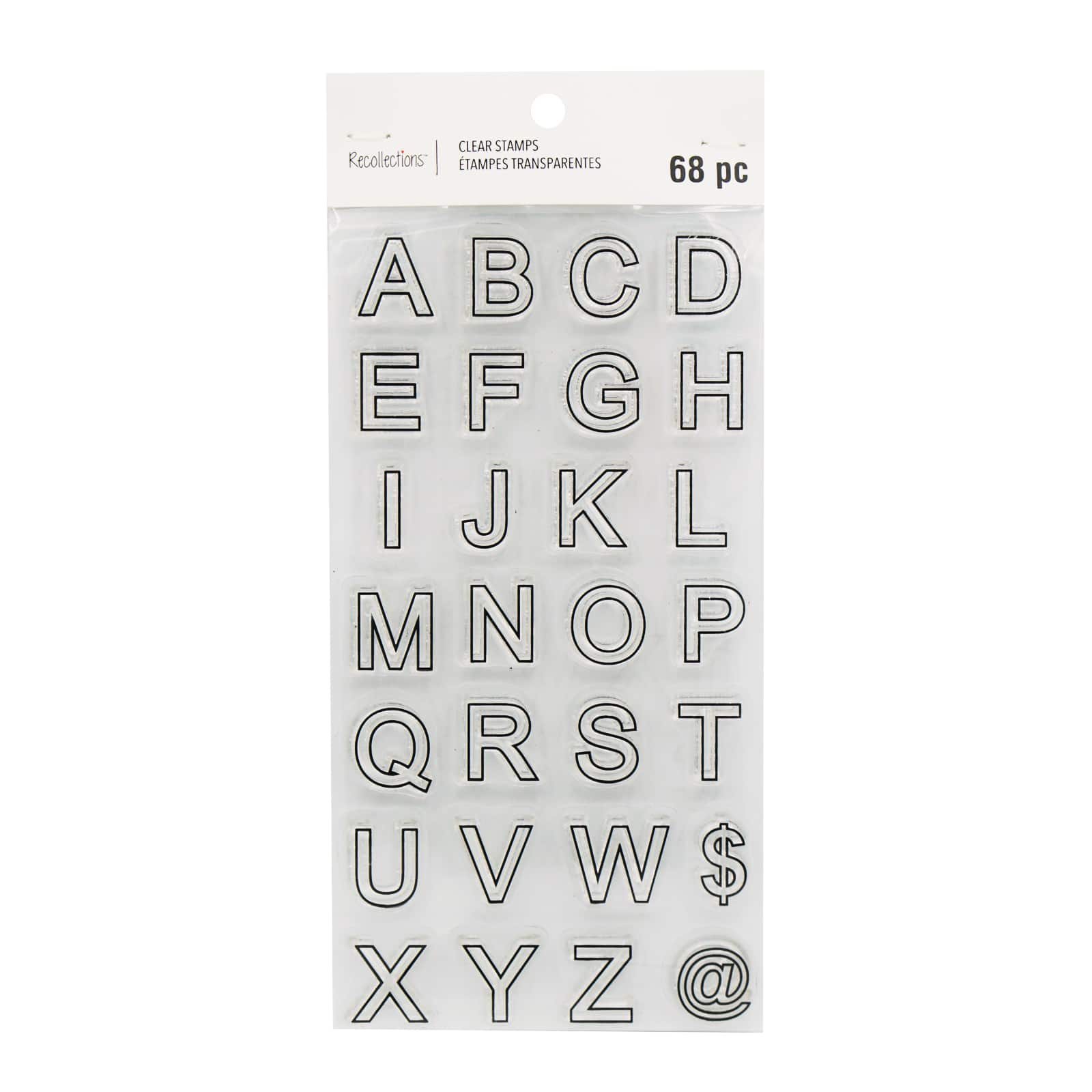 6 Pack: Block Letter Clear Stamps by Recollections™