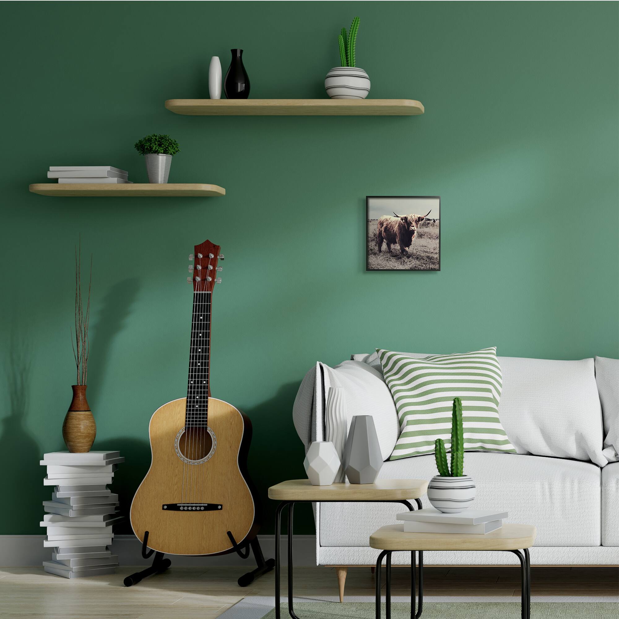 Stupell Industries Farm Cattle Rustic Vintage Styling Muted Tones,12" x 12"