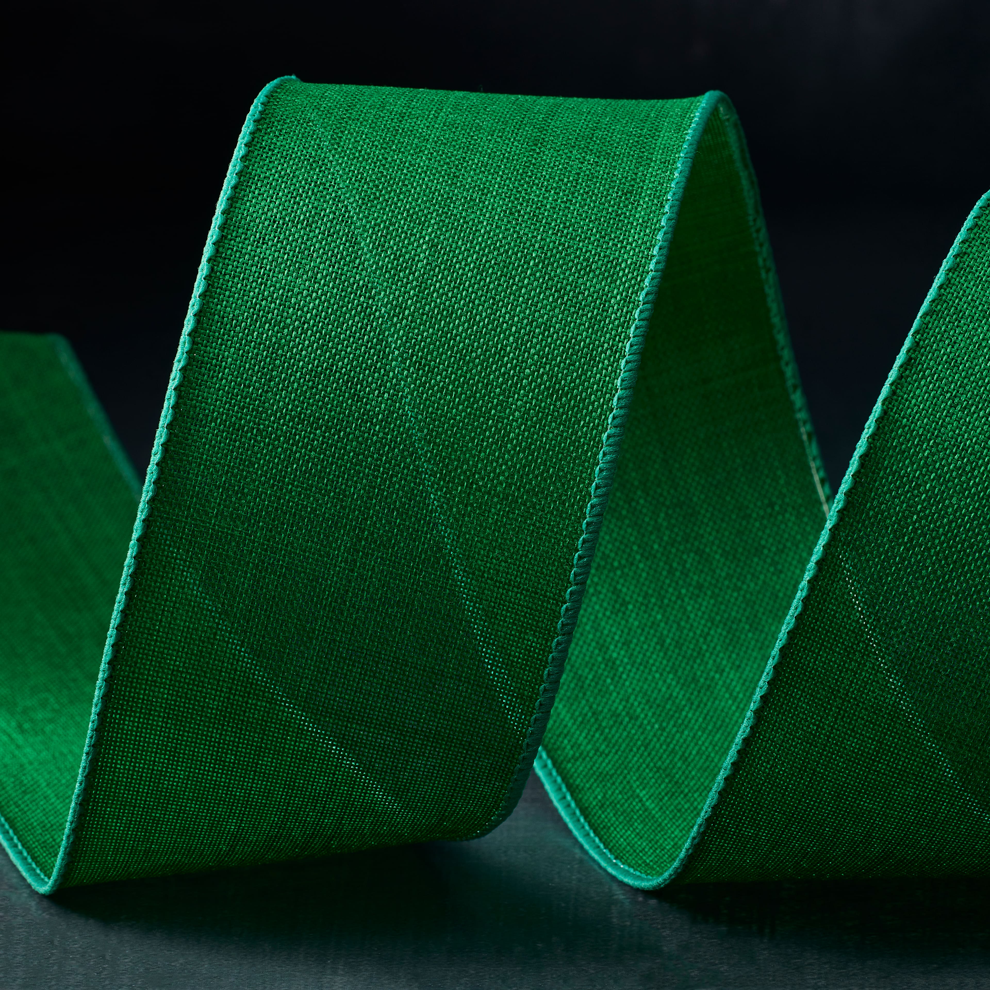 2.5&#x22; x 25ft. Faux Linen Wired Ribbon by Celebrate It&#x2122; D&#xE9;cor