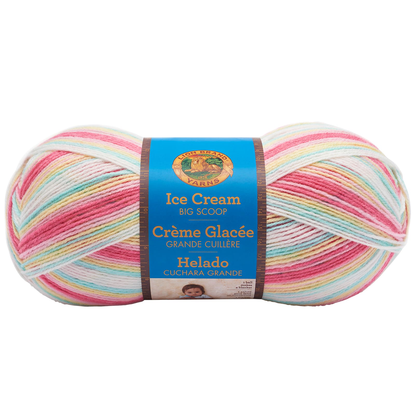  Lion Brand Knitting Yarn Ice Cream Parfait 3-Skein