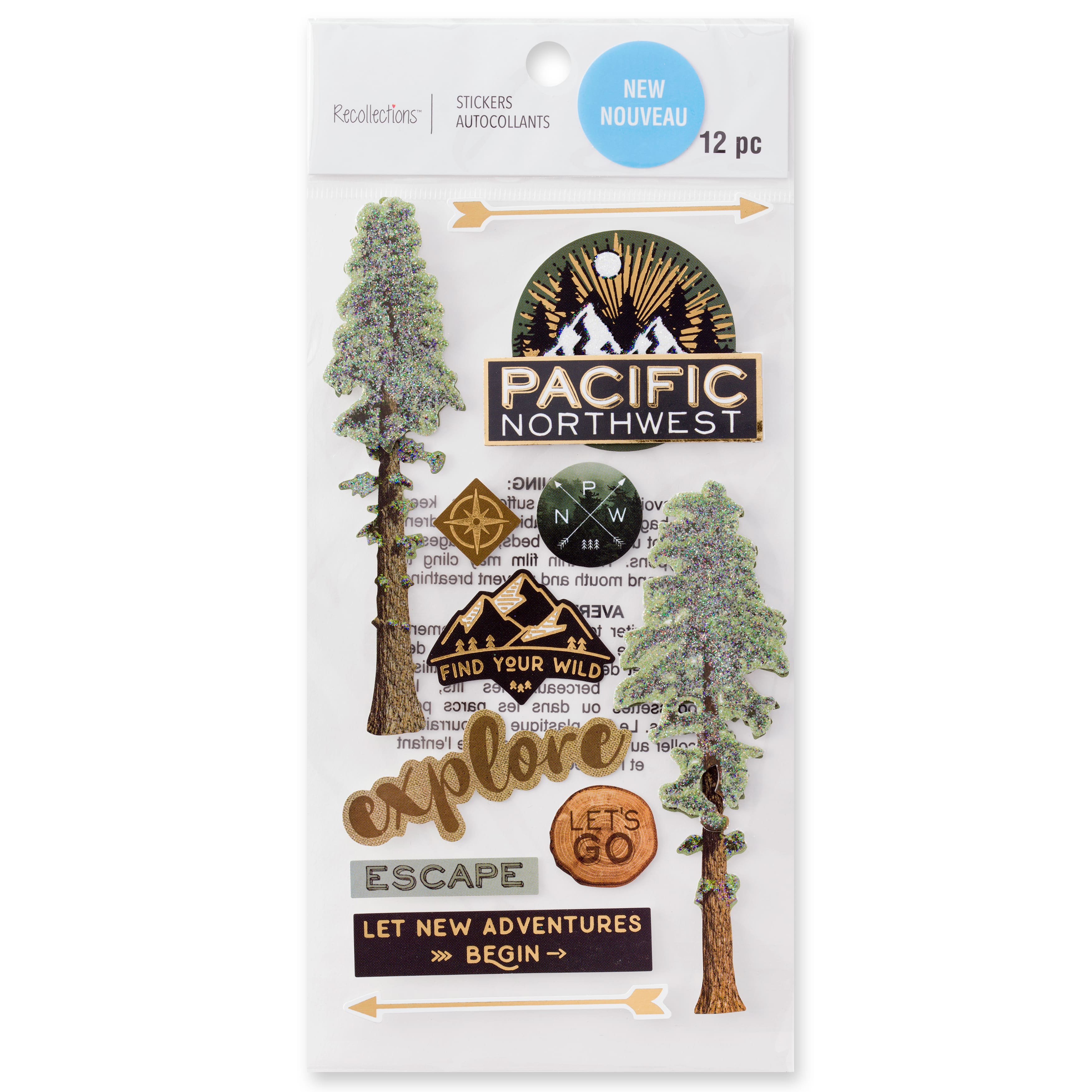 12 Pack: Pacific Northwest Stickers by Recollections™