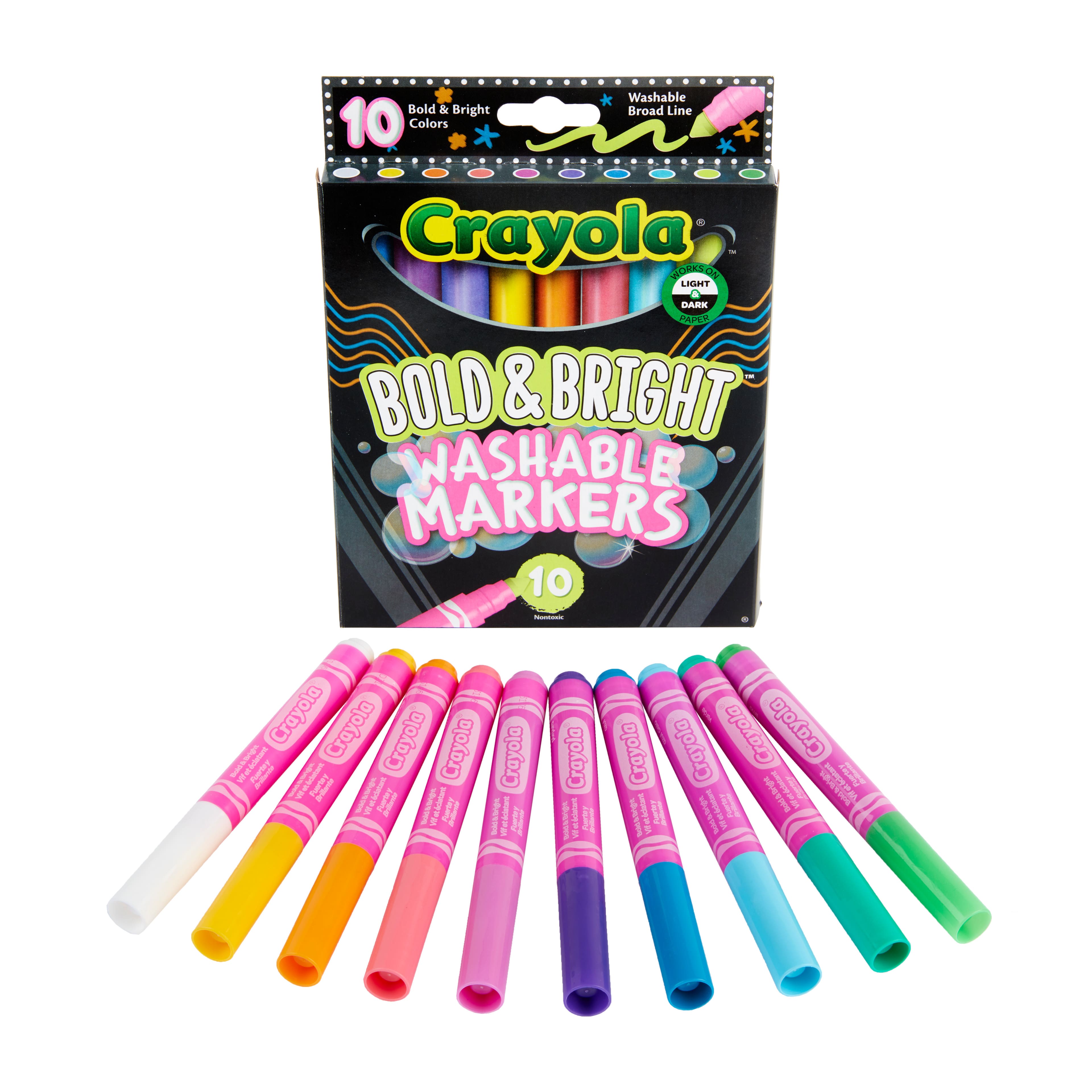 Crayola&#xAE; Bold &#x26; Bright Broad Line Washable Markers, 10ct.