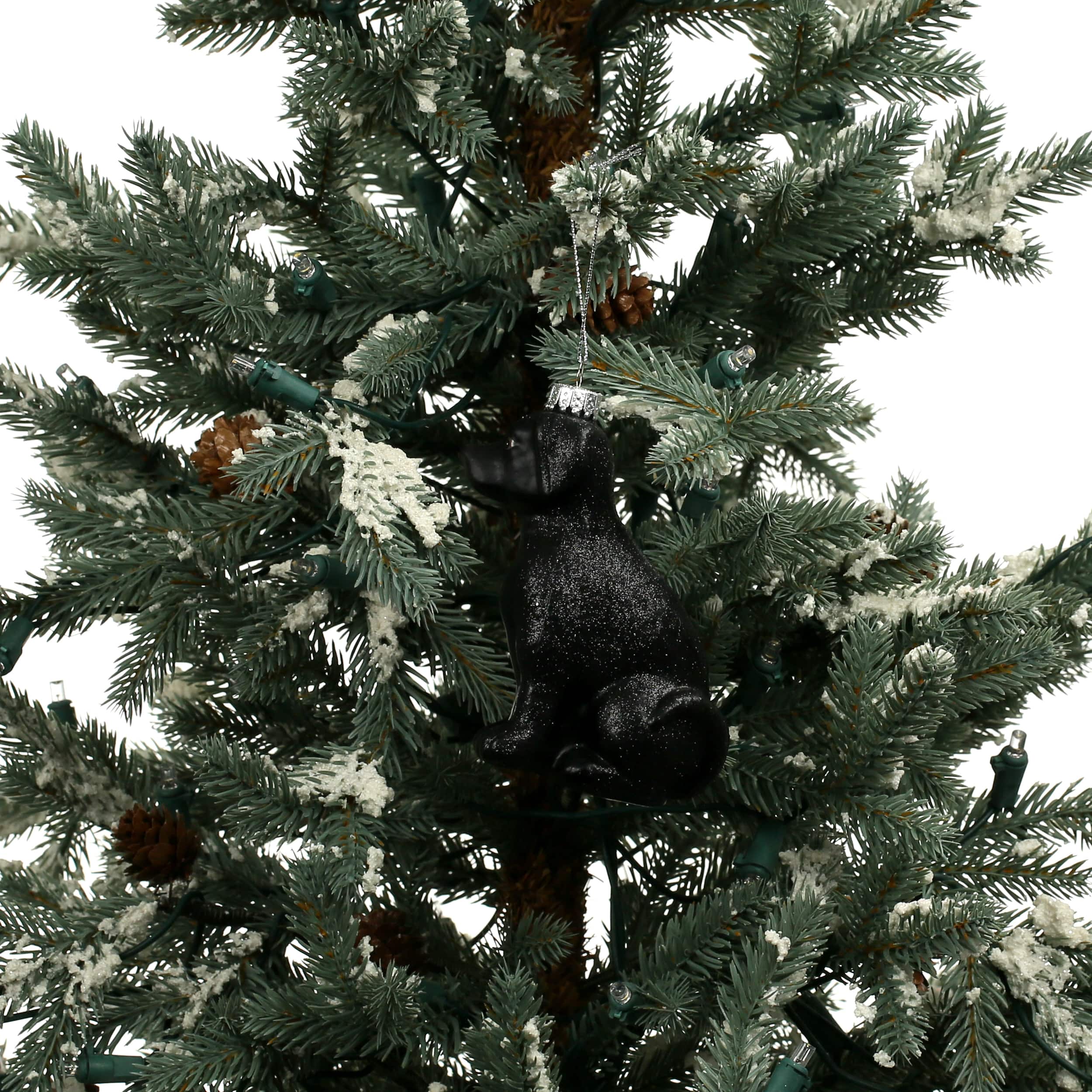 4.25&#x22; Black Dog Glass Ornament by Ashland&#xAE;