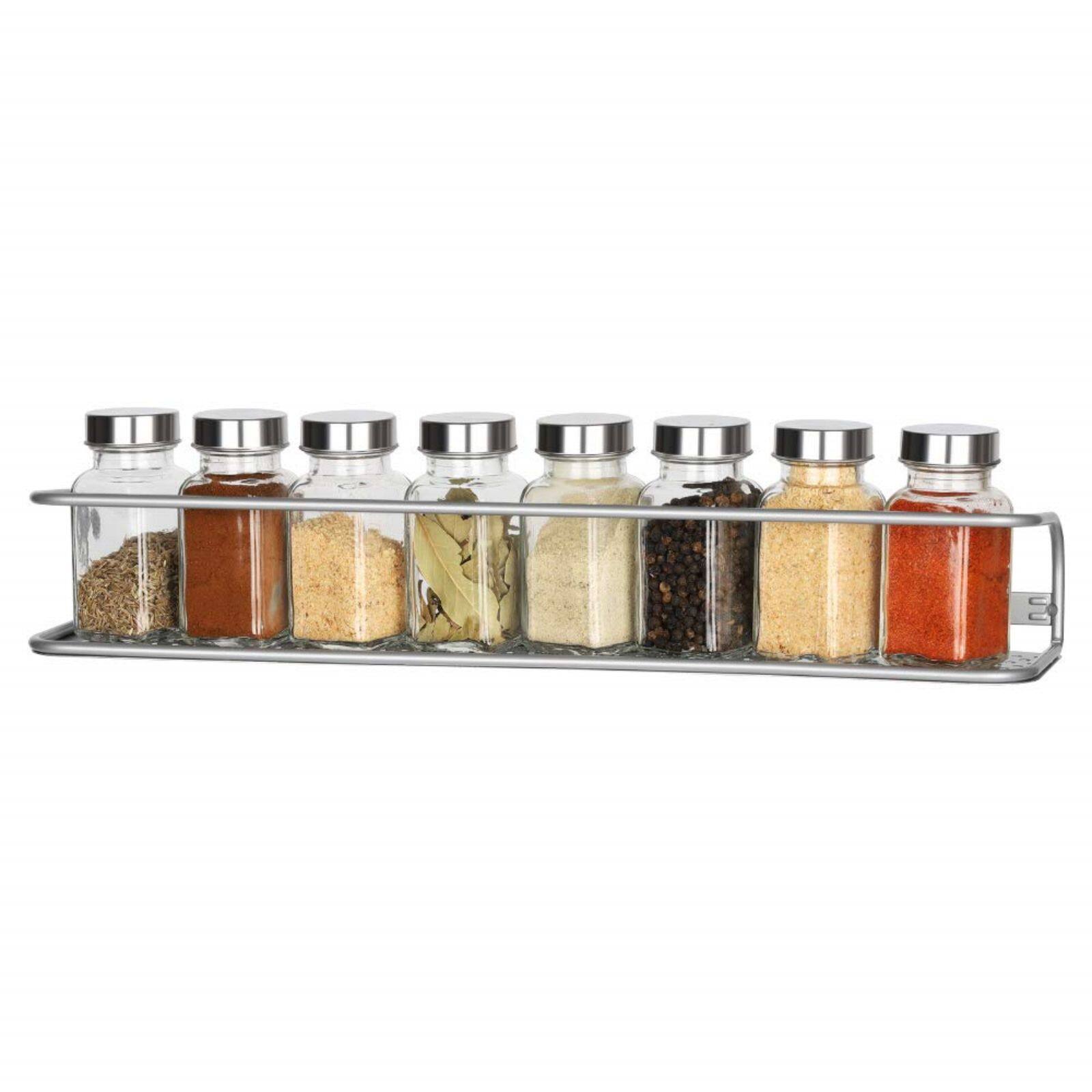 NEX&#x2122; Silver Wall-Mounted Spice Racks, 2ct.