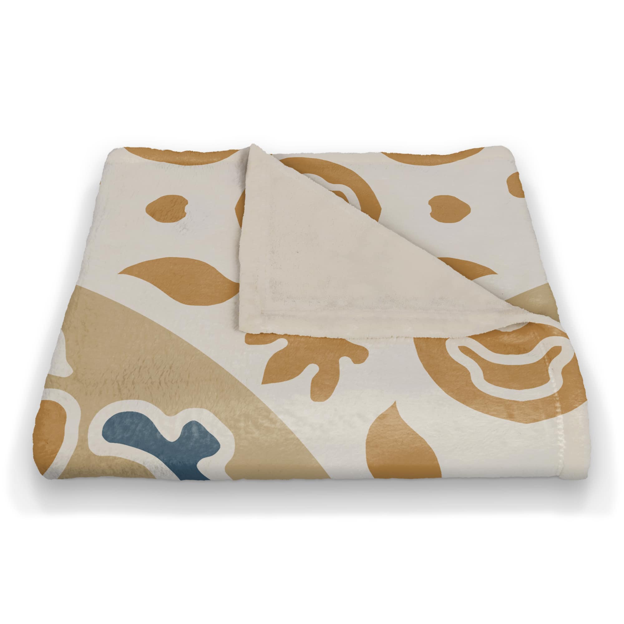 Blue & Yellow Mandala Coral Fleece Blanket