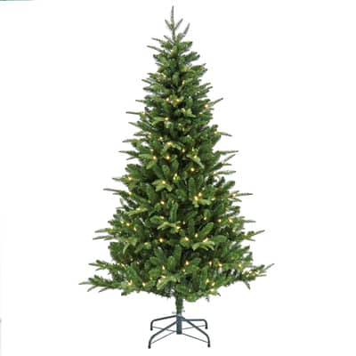 6ft. Pre-Lit Whatcom Pine Artificial Christmas Tree, Clear LED Lights ...