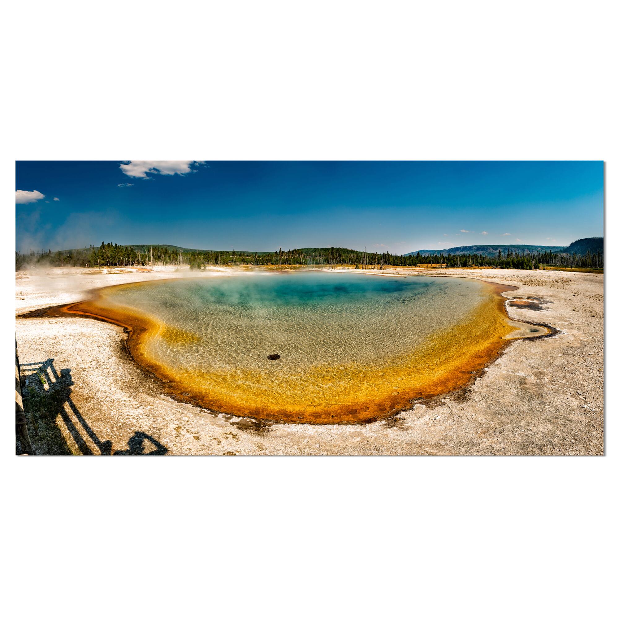 Designart - Yellowstone Heat Pool Panorama - Landscape Print Wall Artwork