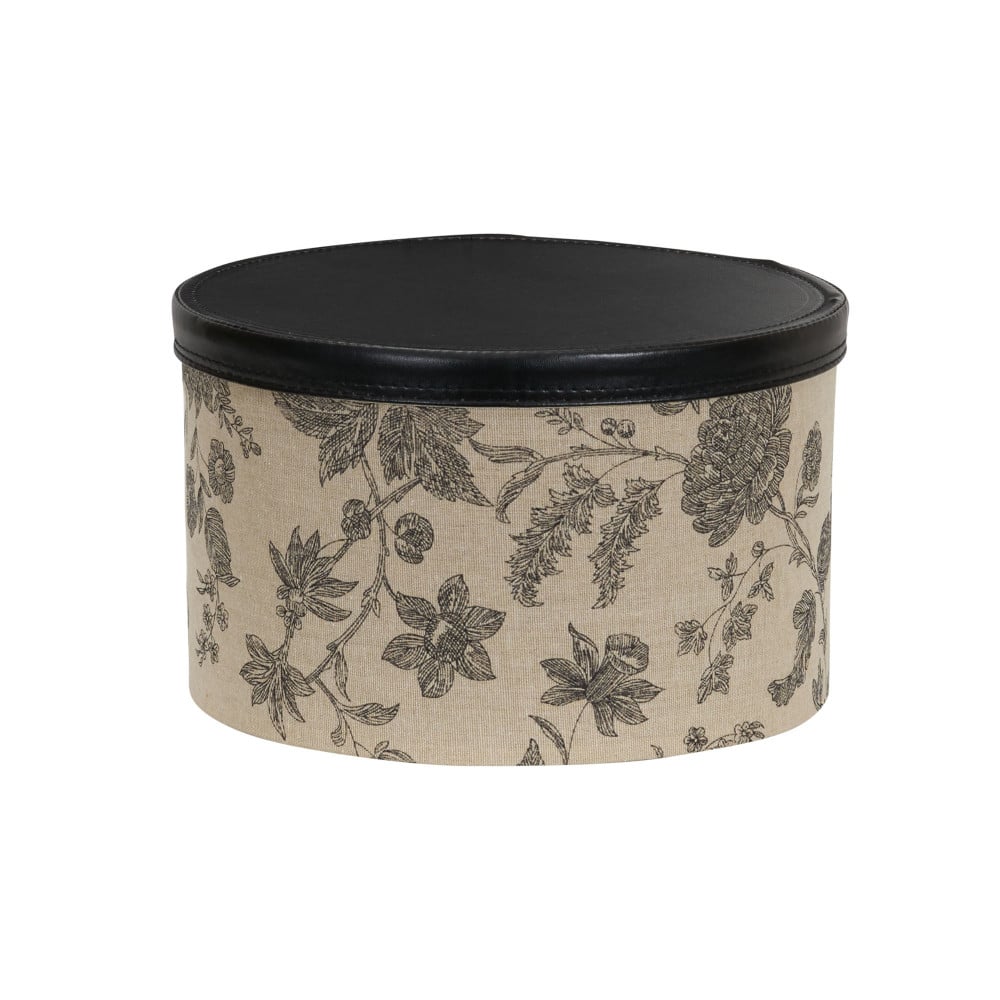 Household Essentials Round Hat Boxes with Lids (Floral)