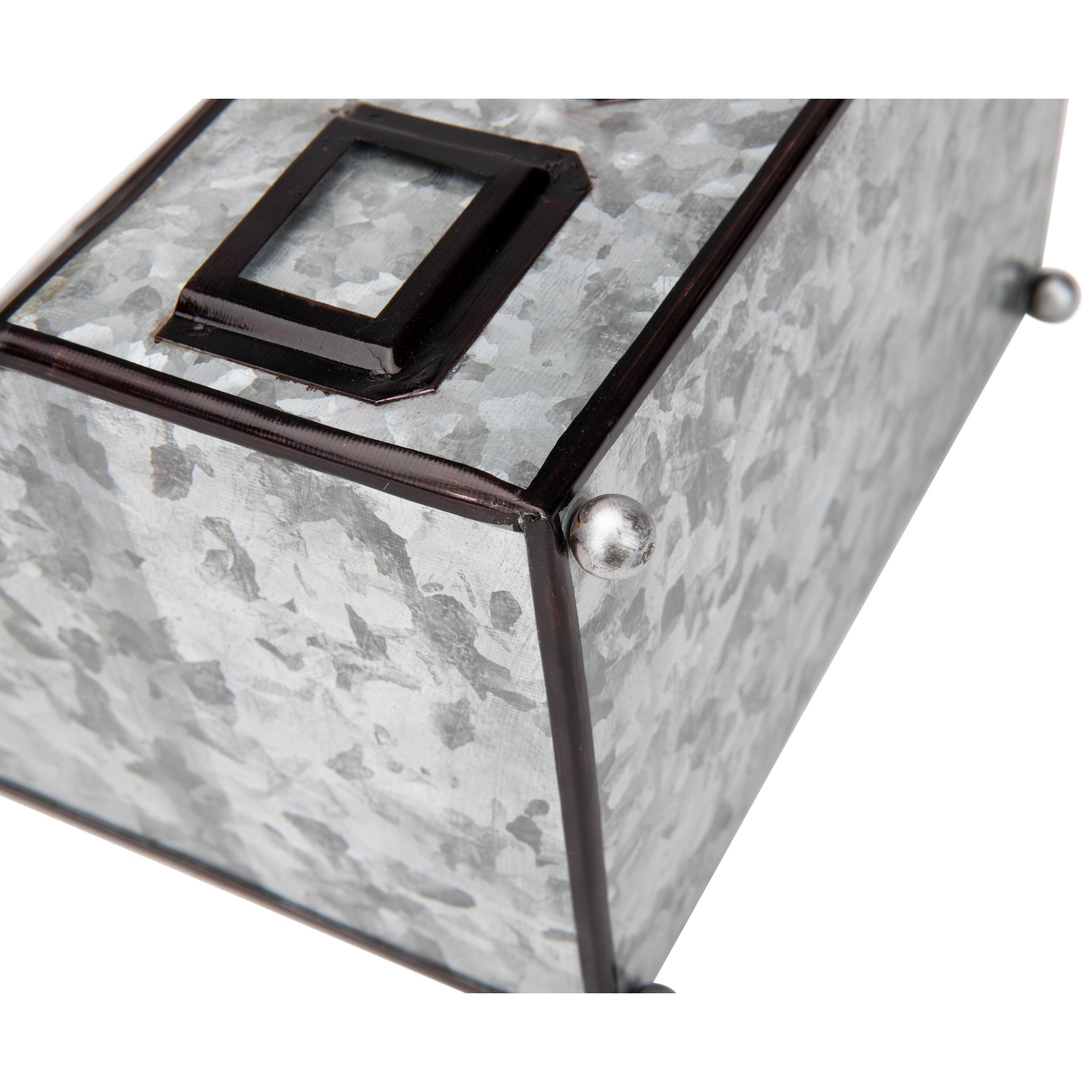 Mind Reader Silver Rustic Magazine Organizer