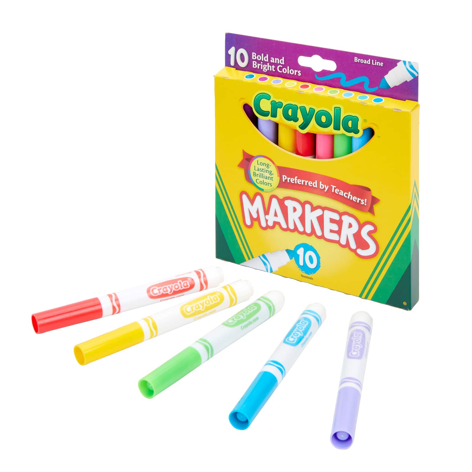 12 Packs: 10 ct. (120 total) Crayola&#xAE; Bold and Bright Broad Line Markers