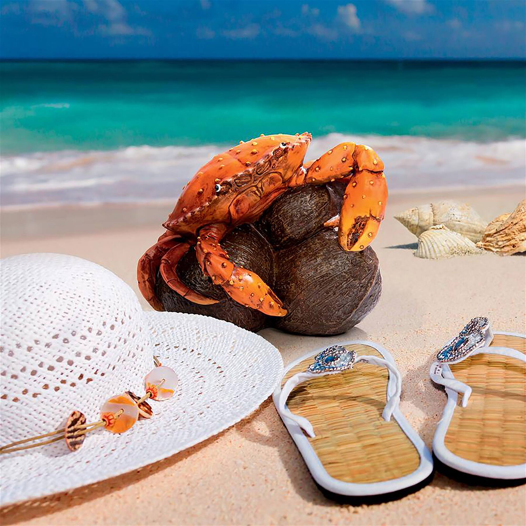 Design Toscano 7.5" Hard Nut to Crack Crab Garden Statue