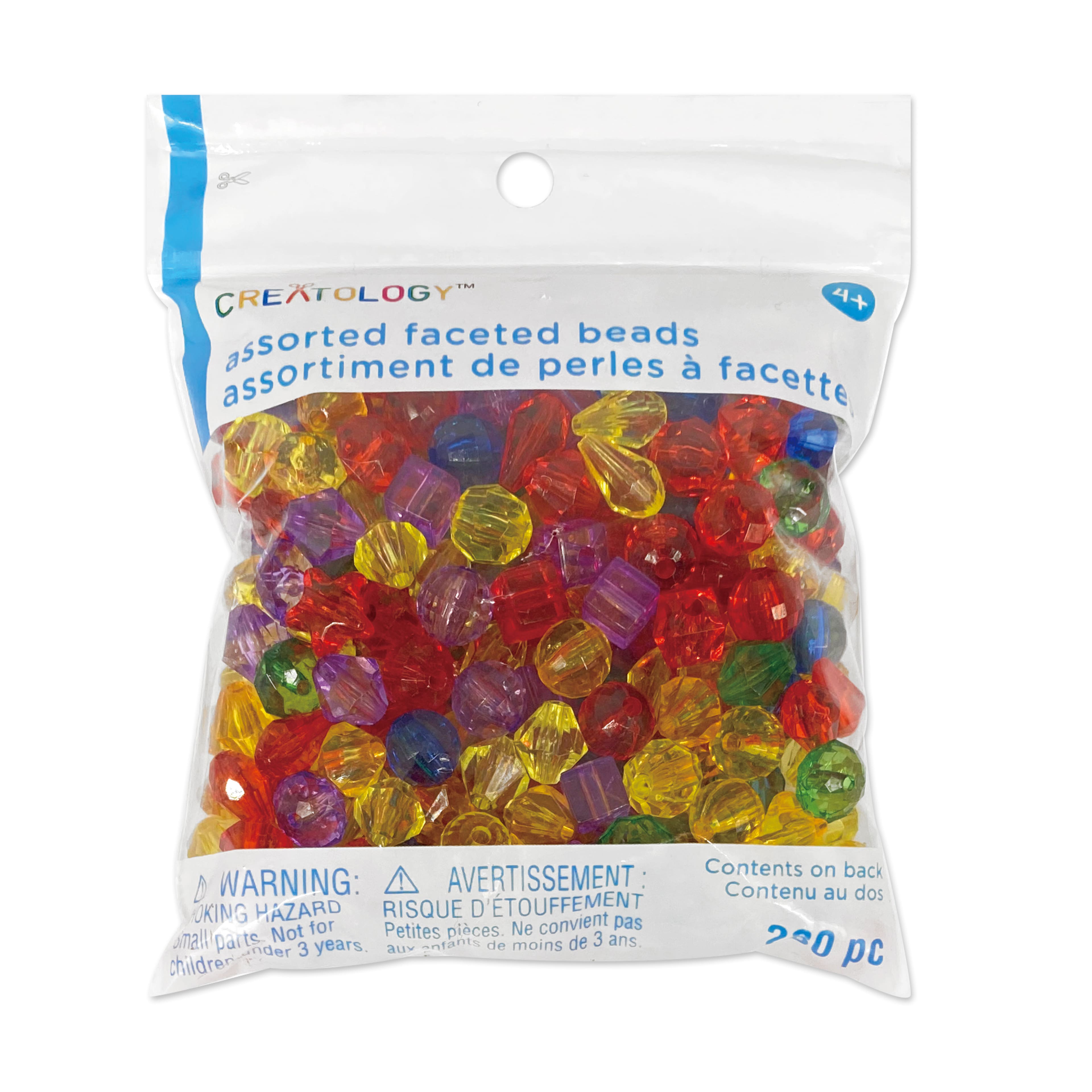 12 Packs: 280 ct. (3,360 total) Rainbow Mixed Shape Faceted Beads by Creatology™