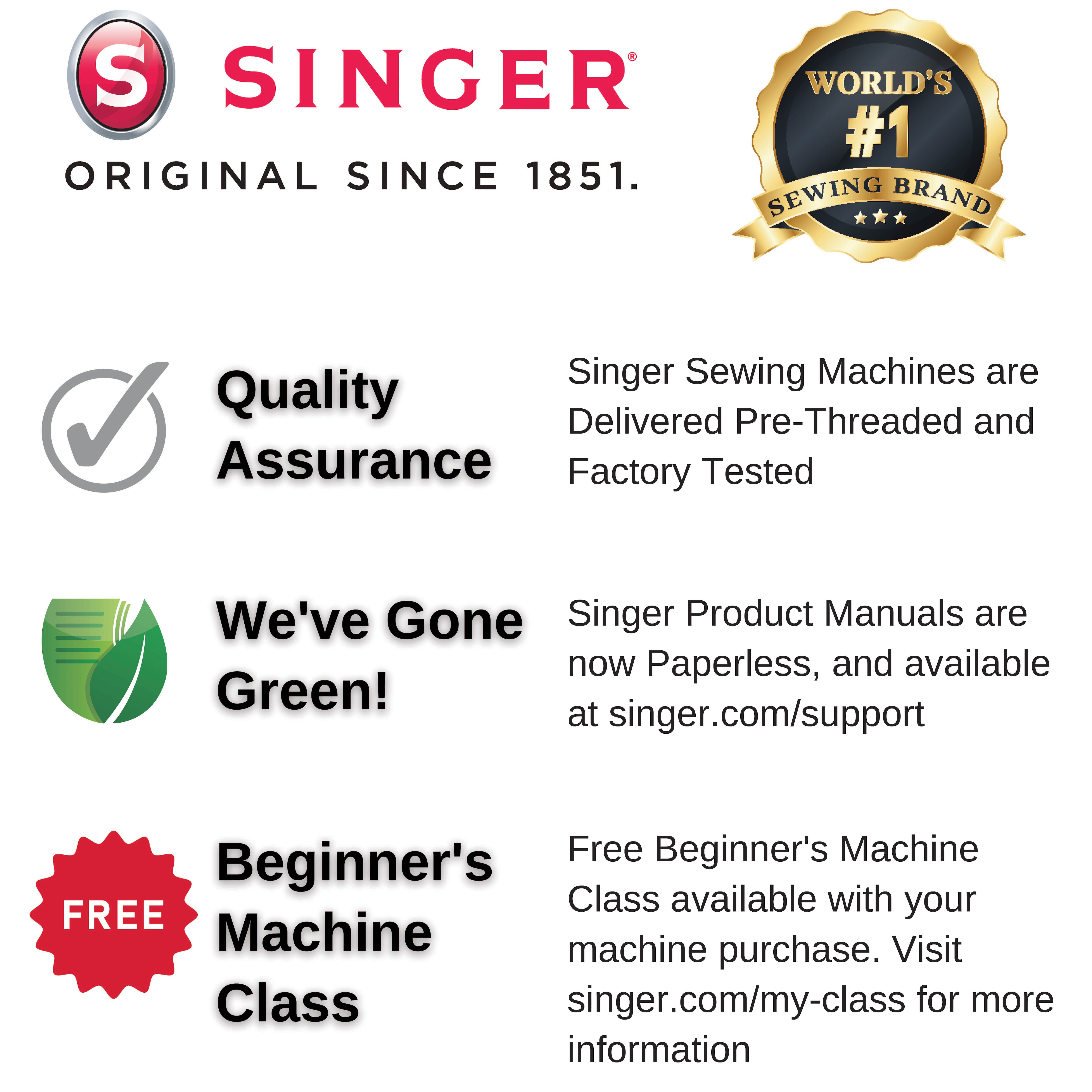  SINGER  5560 Computerized Sewing Machine with Included  Accessory Kit, Hard Cover & Extension Table, 203 Stitch Applications -  Perfect for Beginners