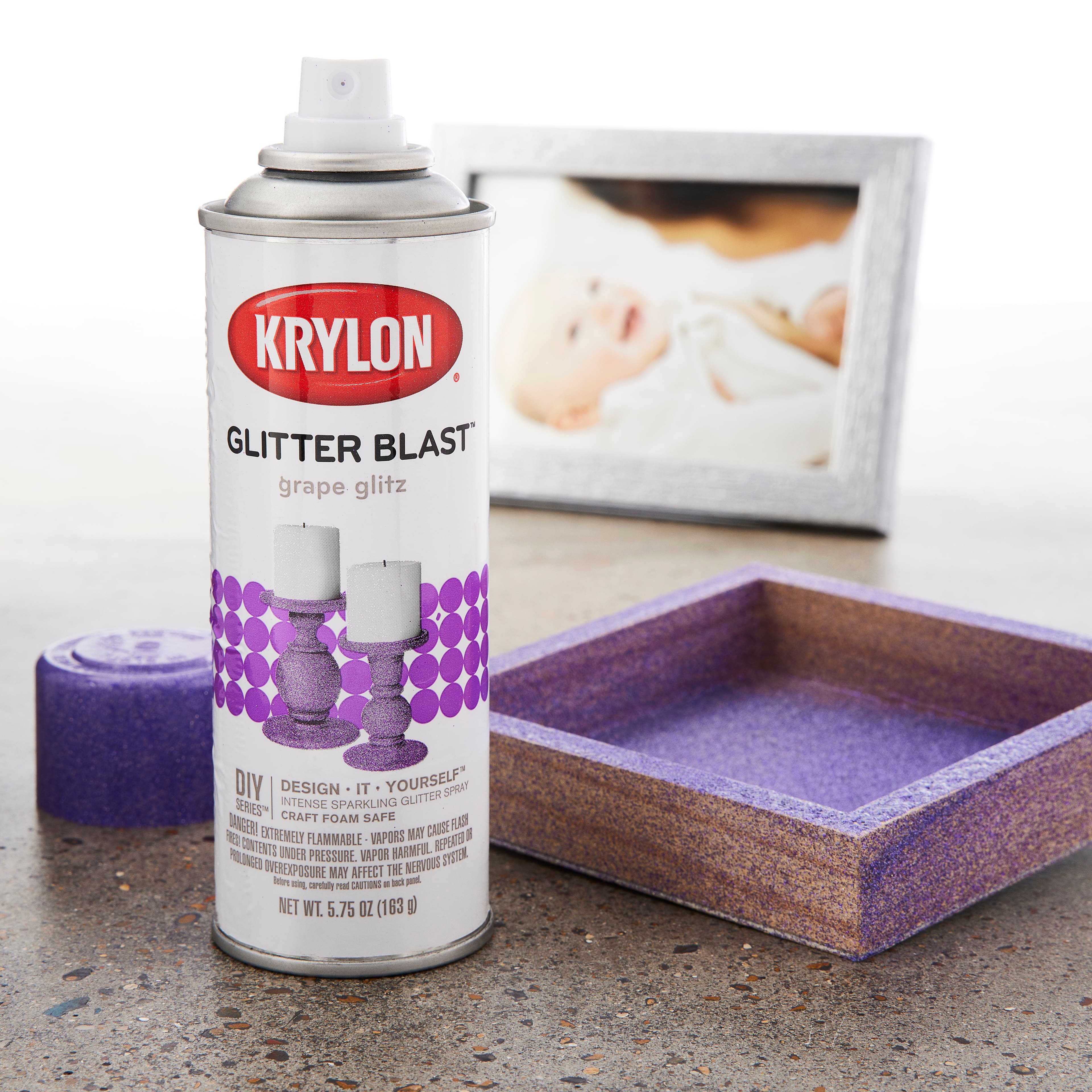 Krylon Glitter Blast Gloss Clear Glitter Spray Paint (NET WT. 6-oz
