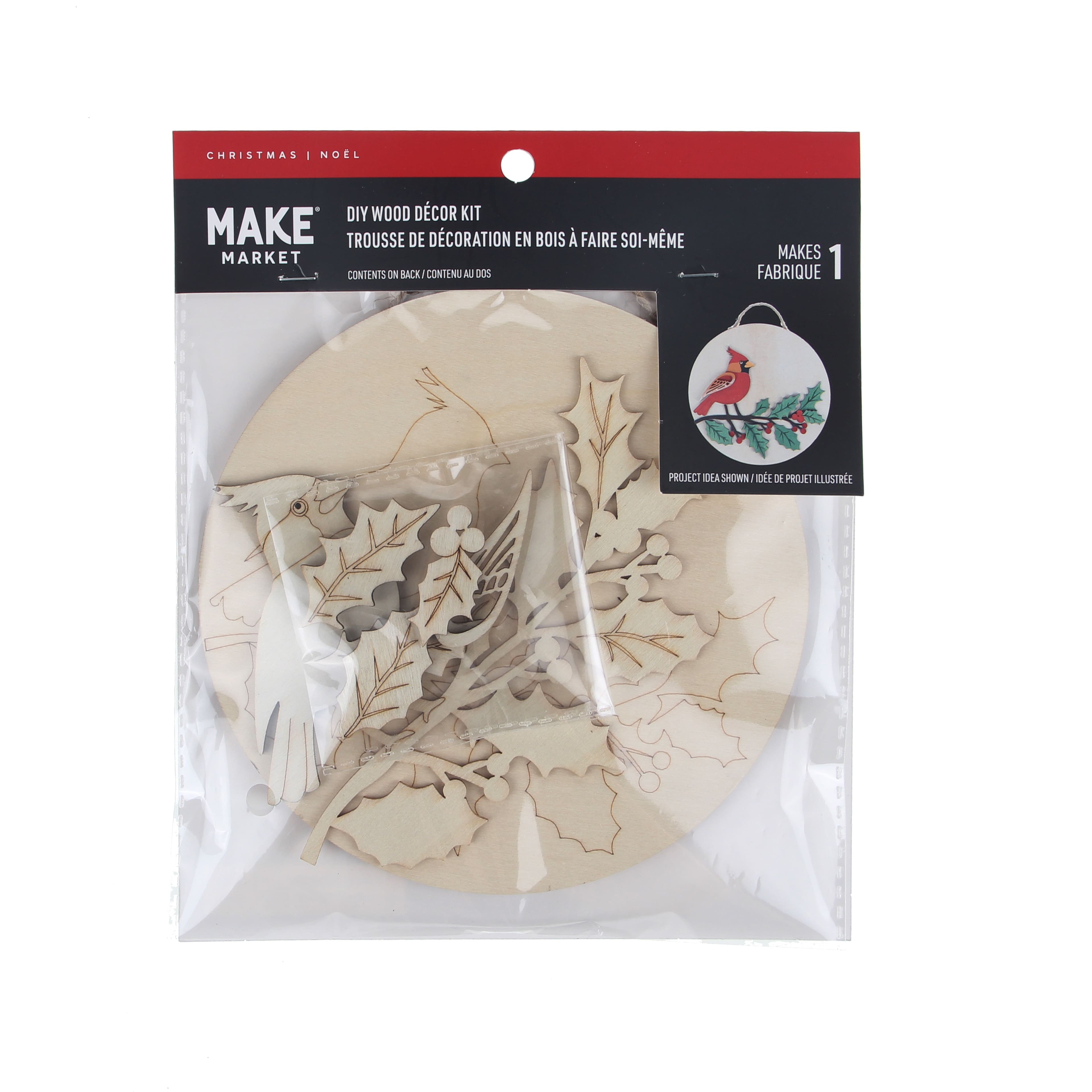 6&#x22; Cardinal Plaque DIY Wood D&#xE9;cor Kit by Make Market&#xAE;