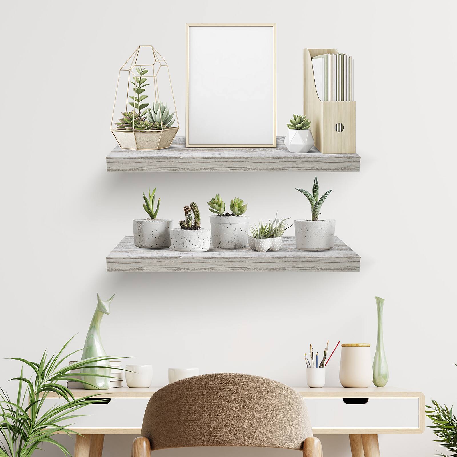 Sorbus 23.7" Extra Long Decorative Floating Shelves, 2ct.