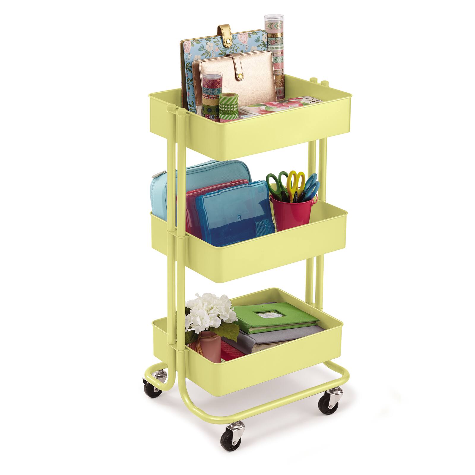 Shop For The Lexington Lemon 3 Tier Rolling Cart By Recollections