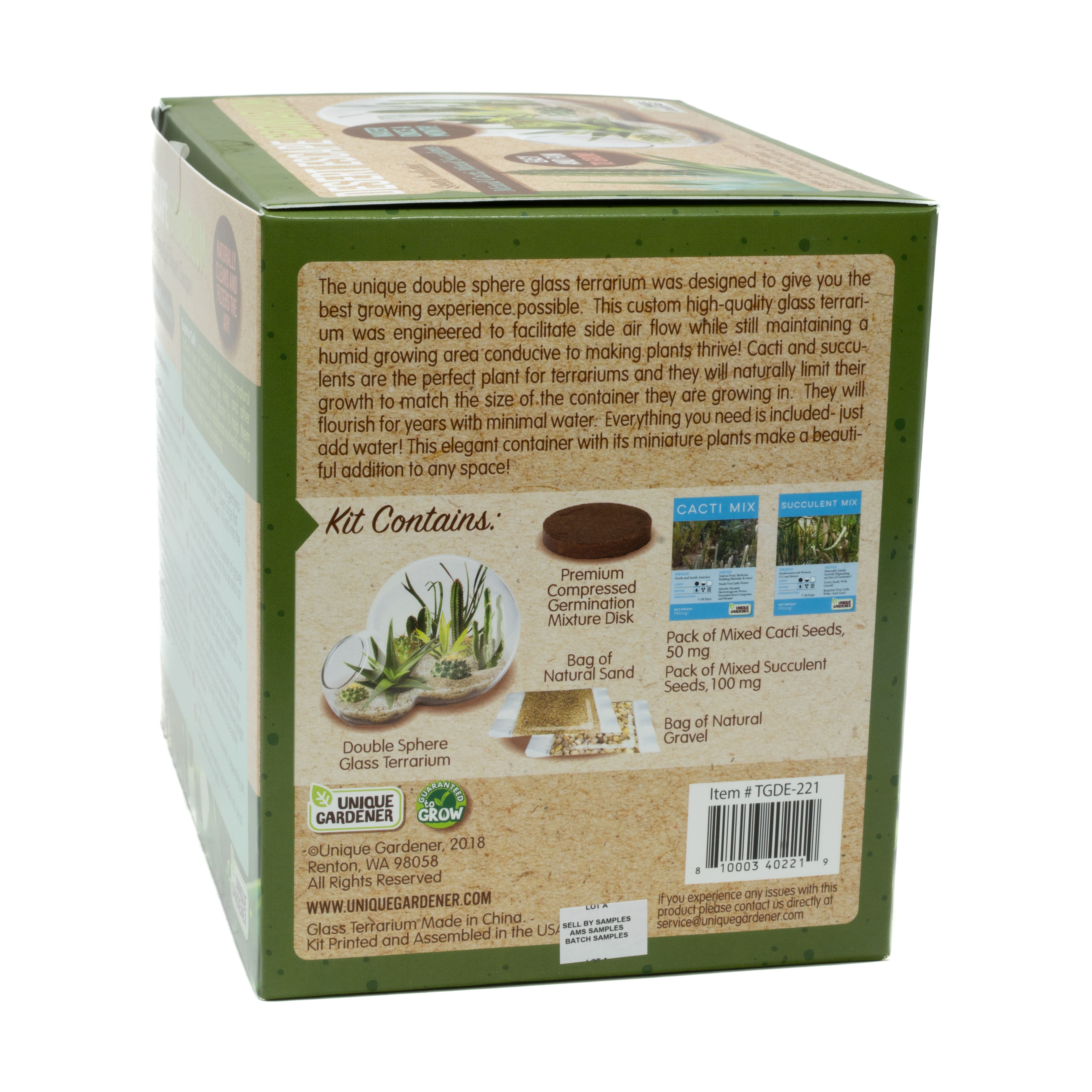 Double Sphere Glass Terrarium - Desert Escape Growarium