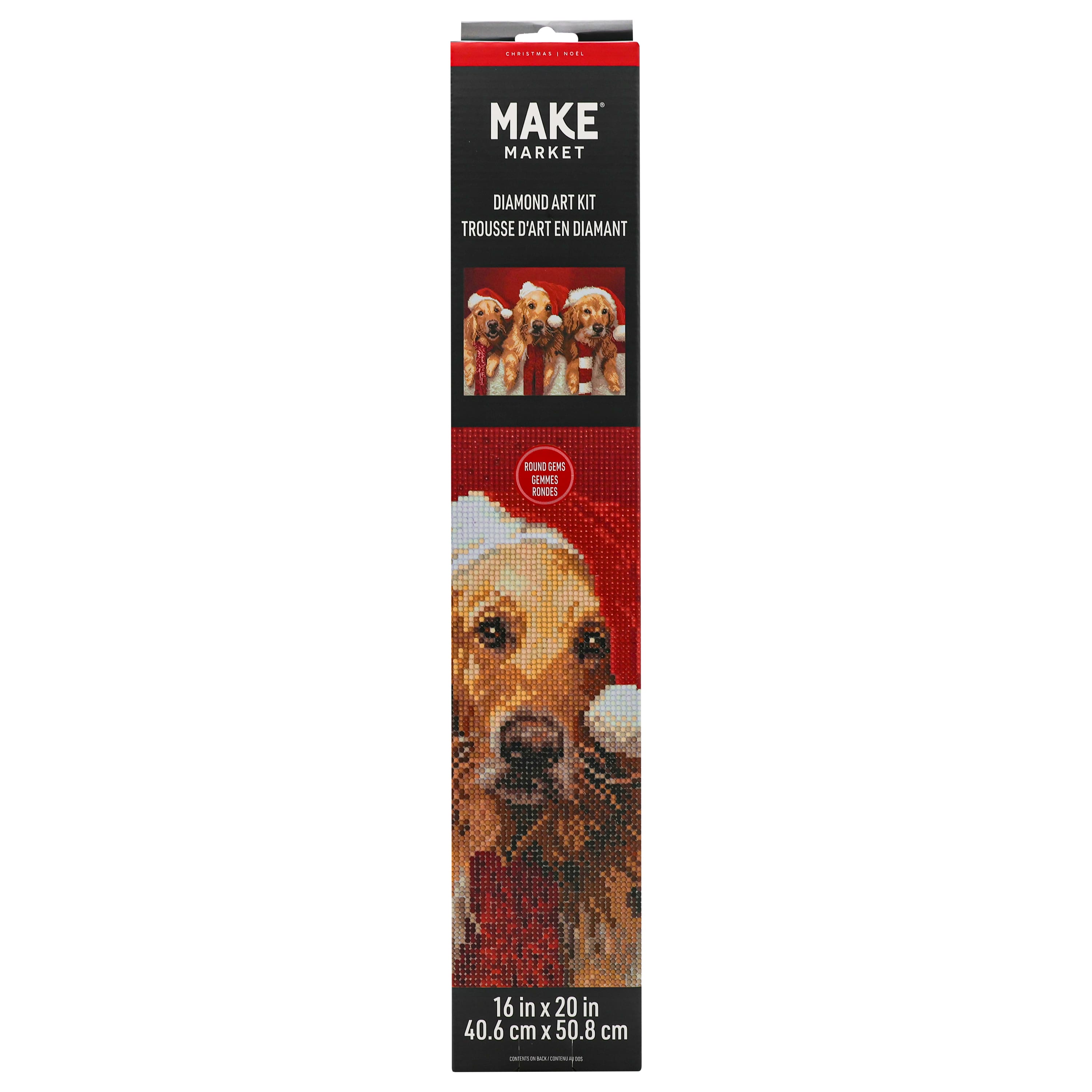 16&#x22; x 20&#x22; Dogs Diamond Art Kit by Make Market&#xAE;