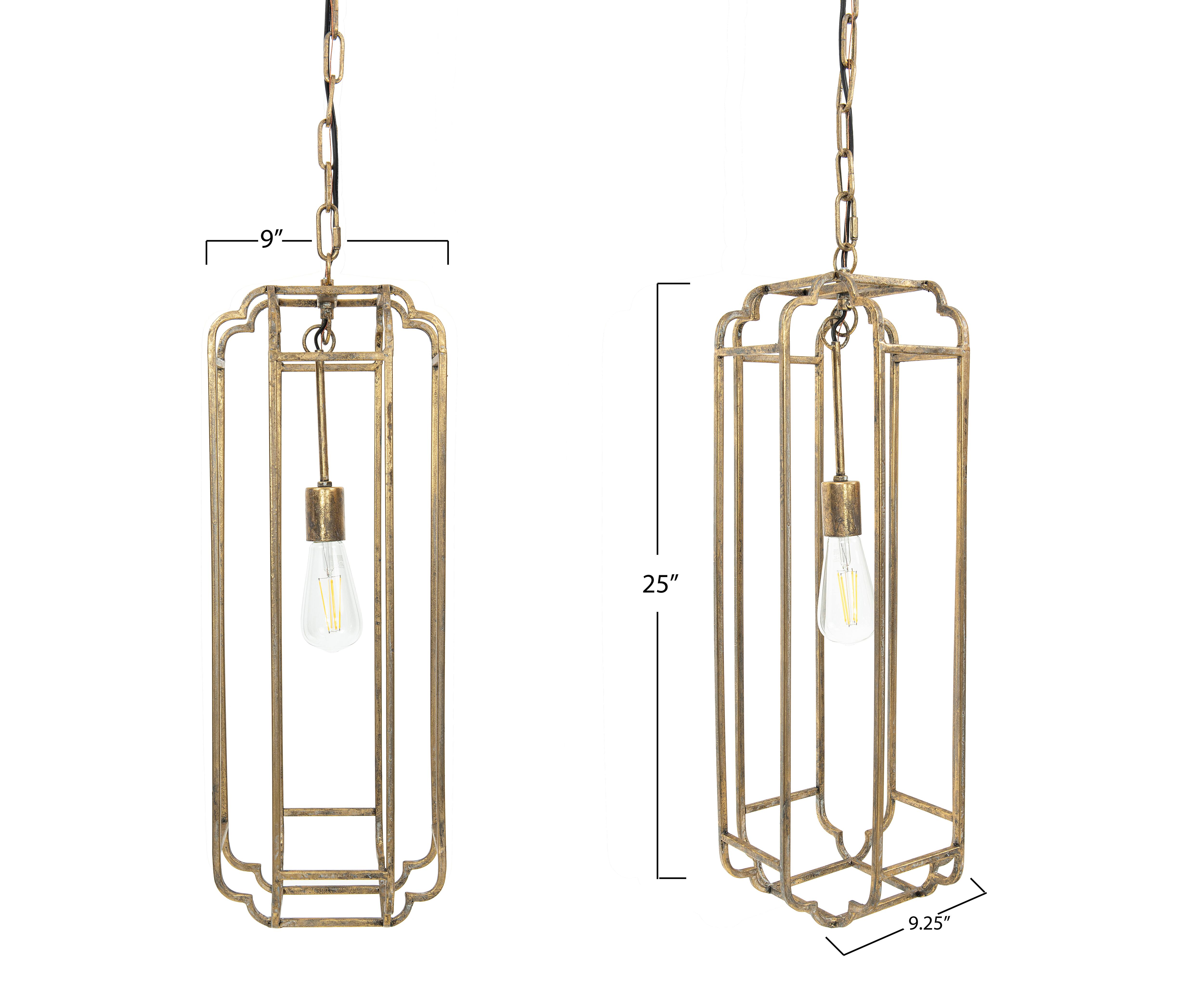 Hello Honey® 25" Hanging Pendant Lamp With Gold Finish