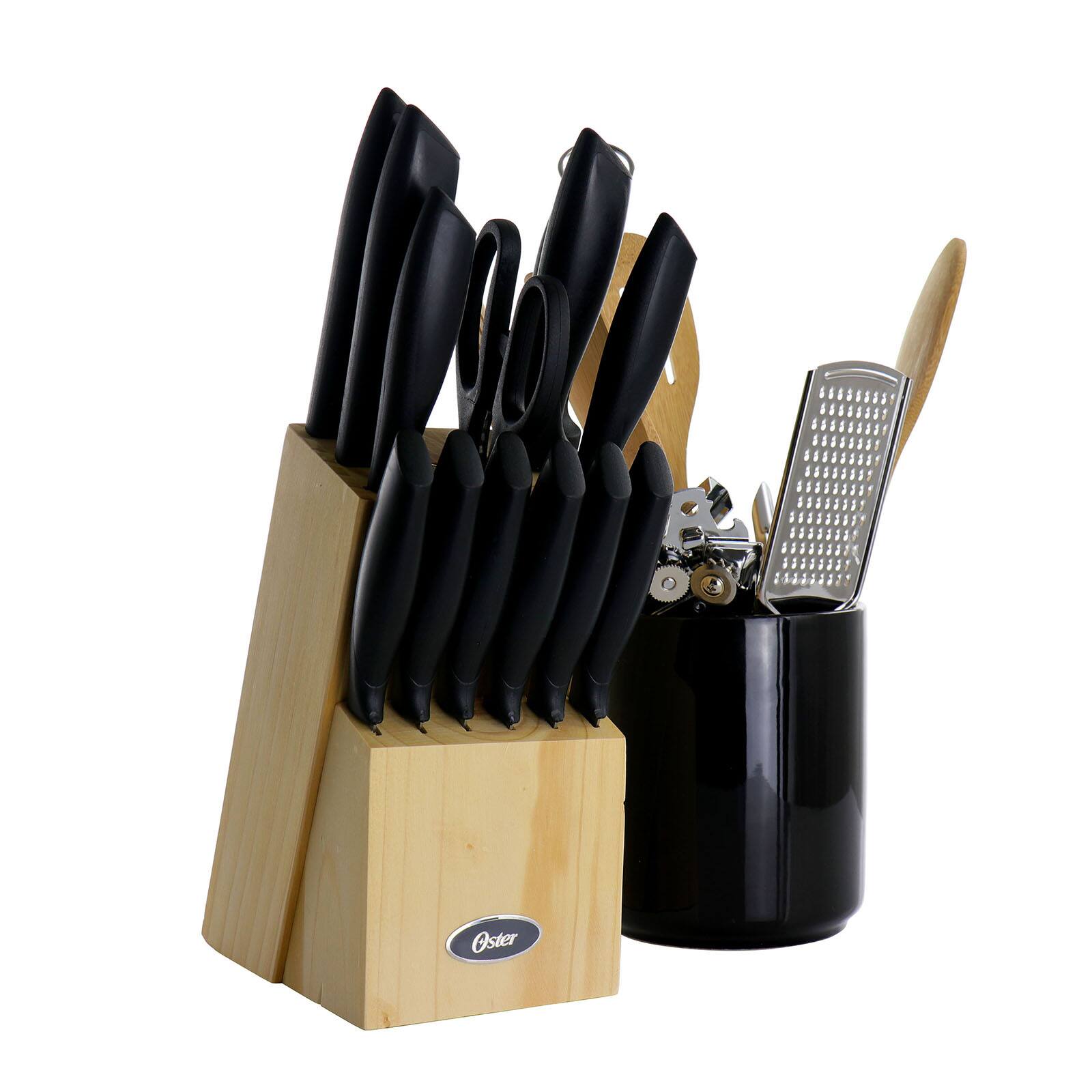 Gibson Home&#xAE; Westminster 23-Piece Black Carbon Stainless Steel Cutlery Set with Kitchen Tools