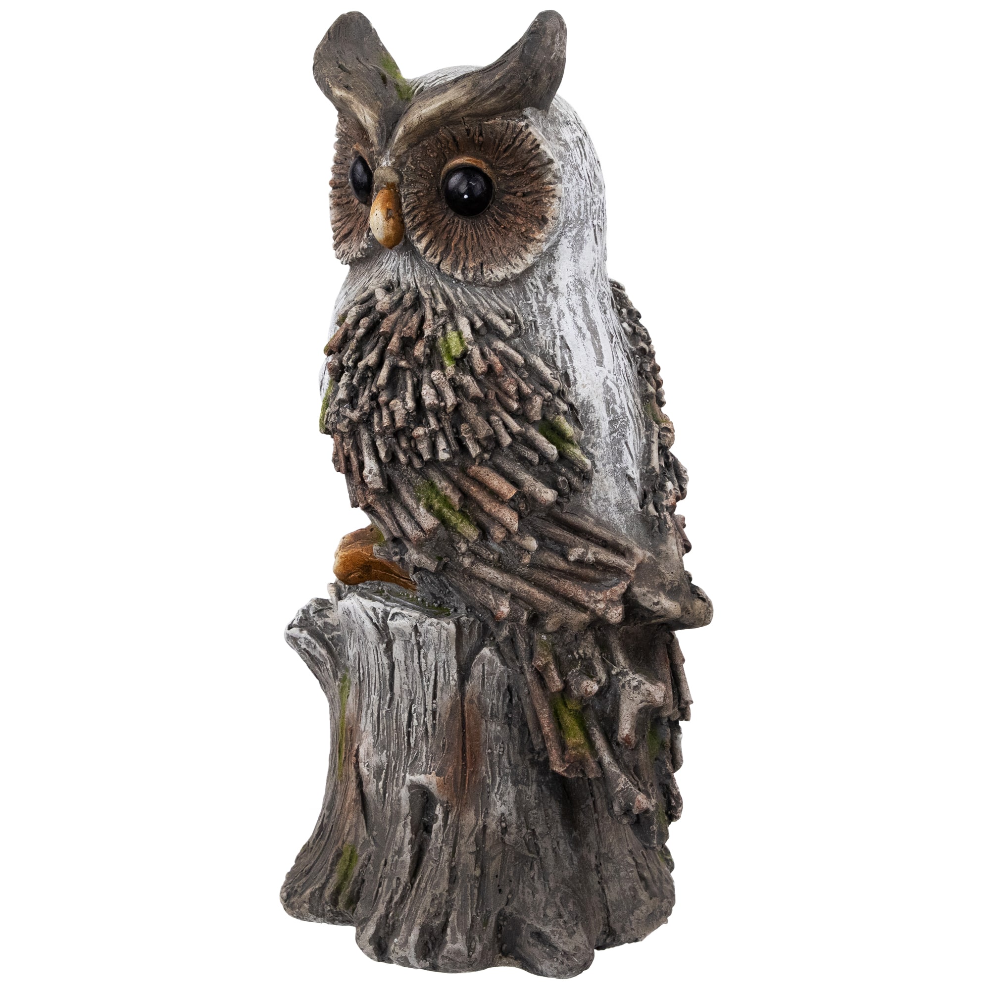 17.75&#x22; Perched Owl Outdoor Garden Statue