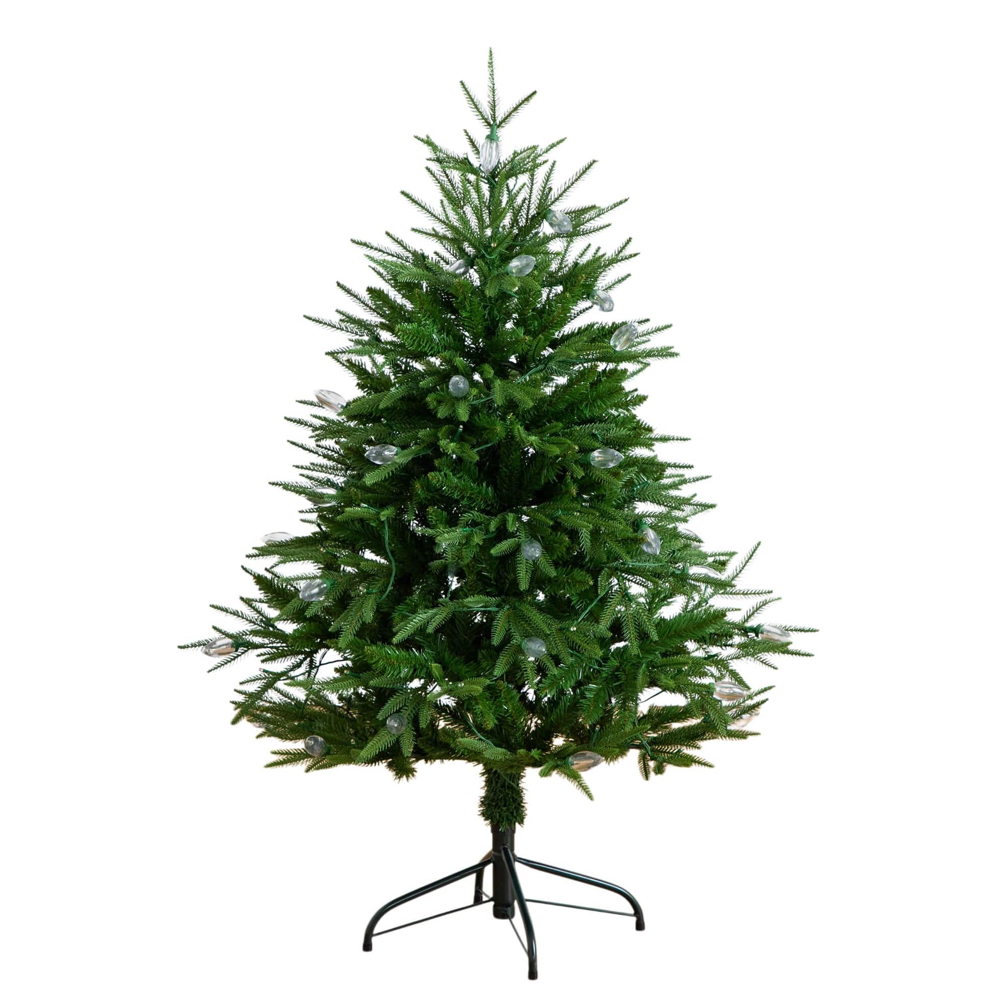 4ft. Pre-Lit Luxembourg Pine Artificial Christmas Tree, Multicolor Lights