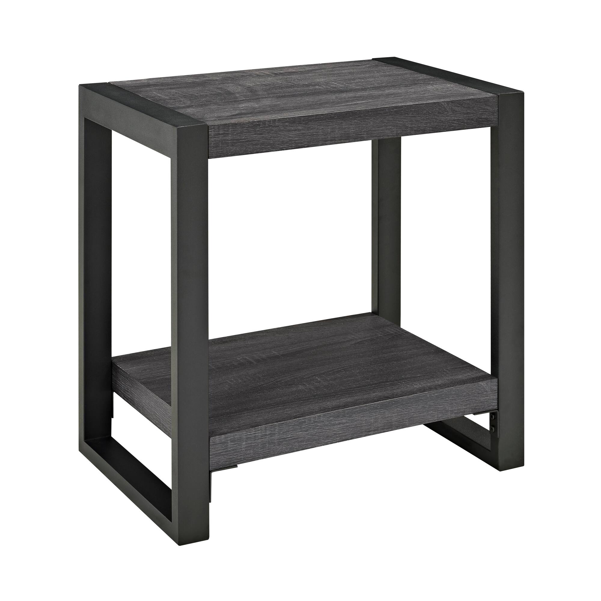 Walker Edison 24" Charcoal Industrial Side Table