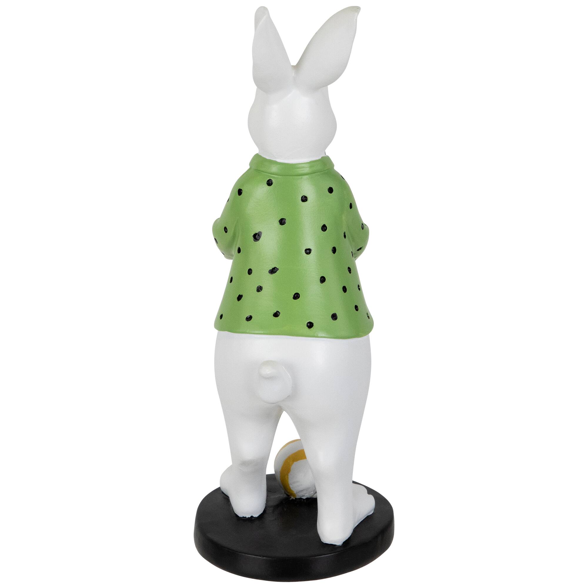 11.5" Rabbit Holding Easter Egg Outdoor Garden Statue