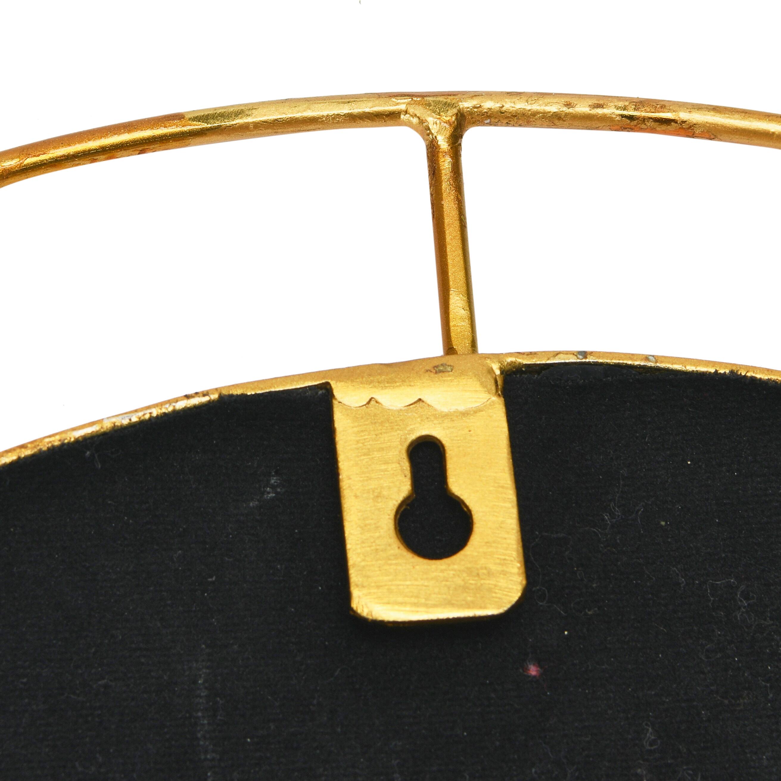 Hello Honey® Natural Oval Metal & Cane Framed Wall Mirror