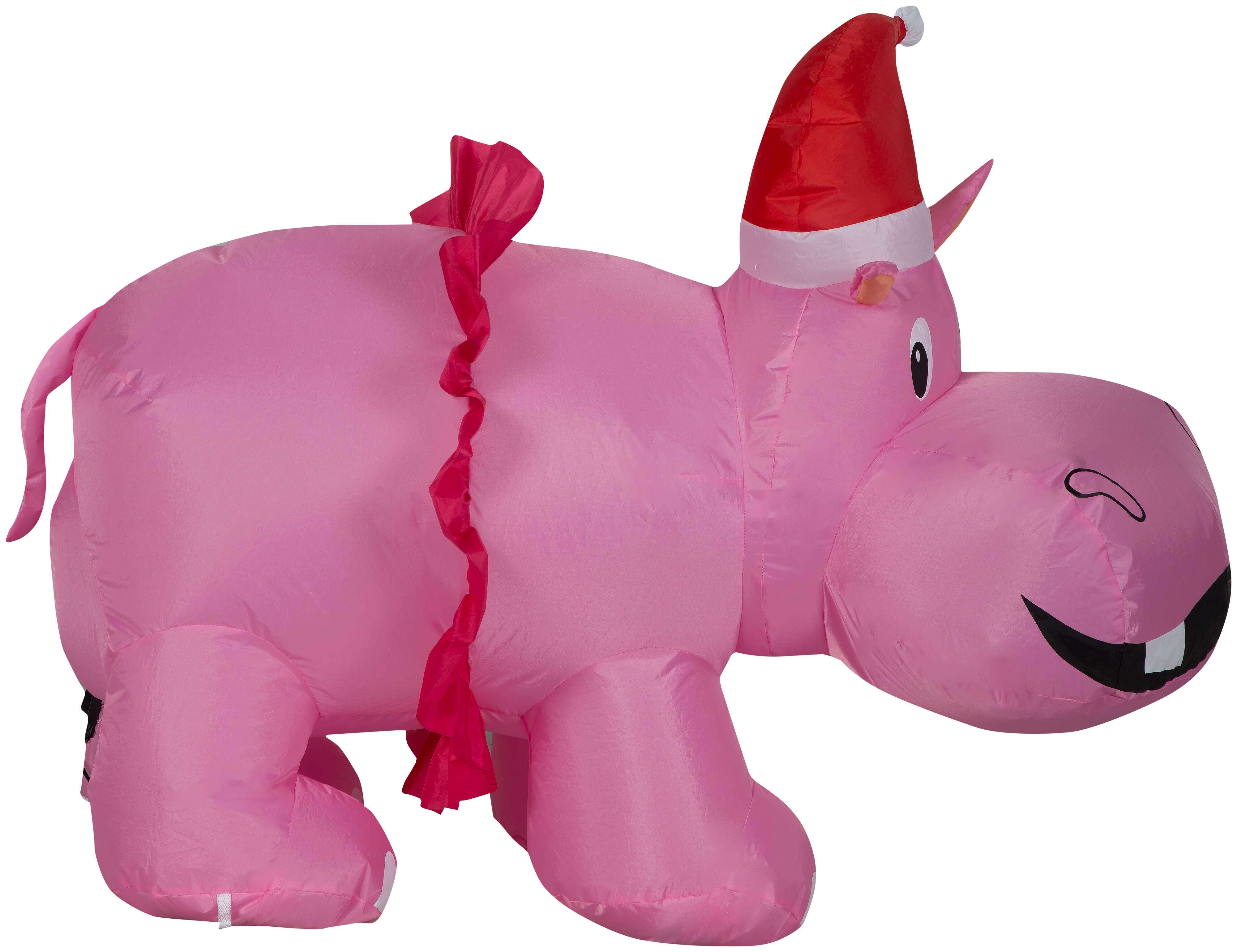 Airblown Hippo With Pink Tutu Inflatable