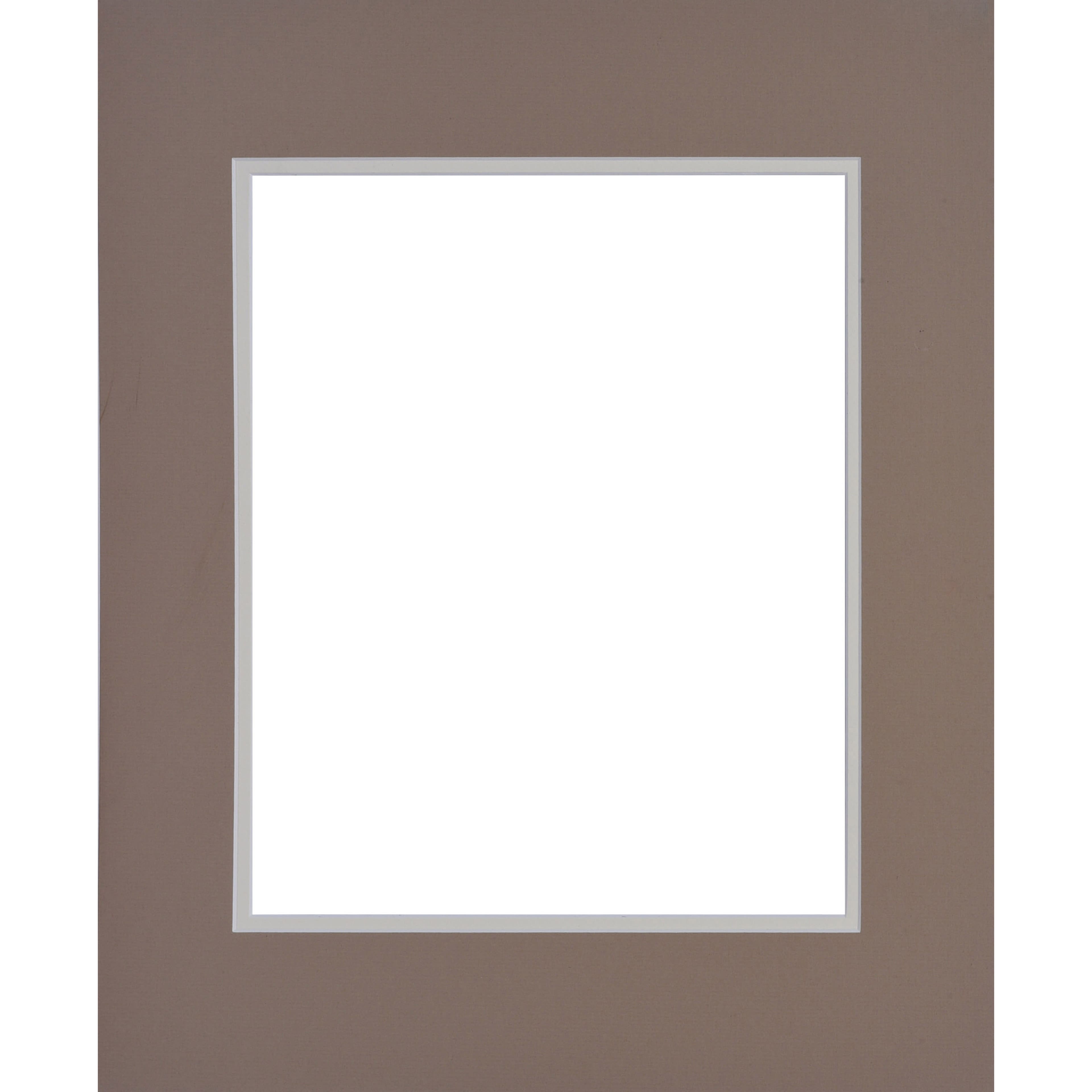 16&#x22; x 20&#x22; Tan &#x26; Ivory Double Mat by Studio D&#xE9;cor&#xAE;, 11&#x22; x 14&#x22; Opening Size